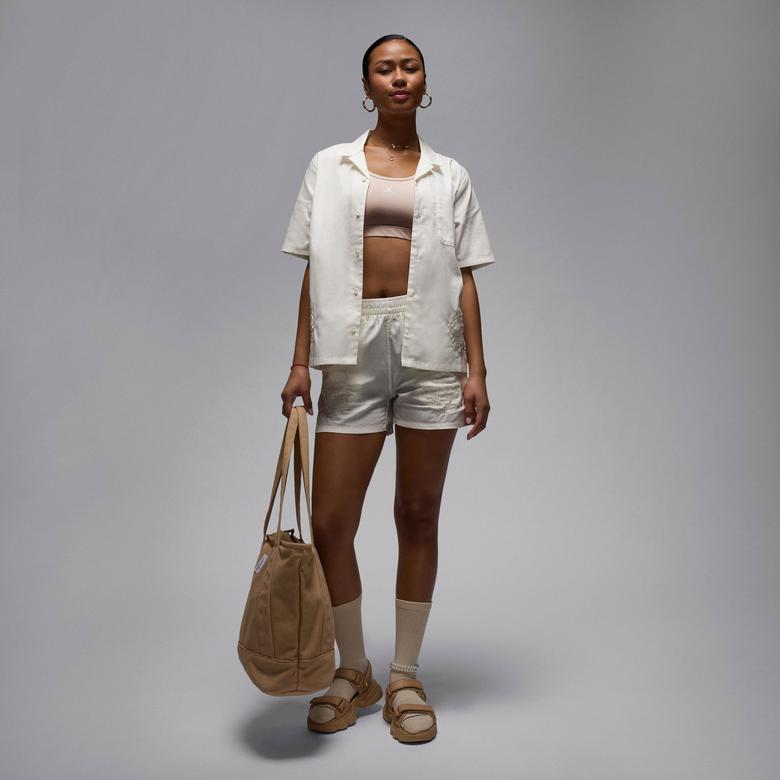 Jordan  Woven Top Rose Kadın Beyaz T-Shirt