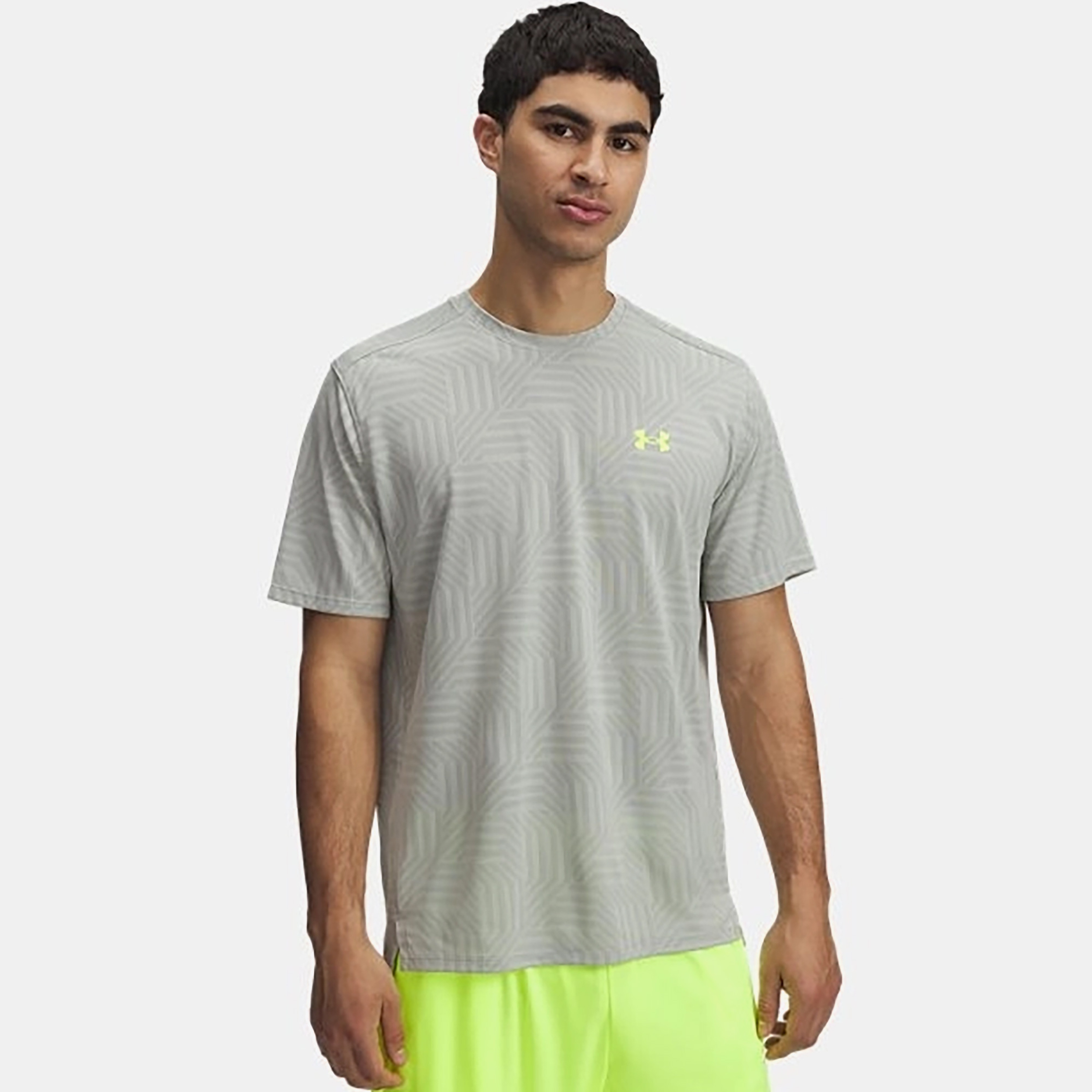 Under Armour Tech Vent Geotessa Ss Erkek Yeşil Antrenman T-Shirtü