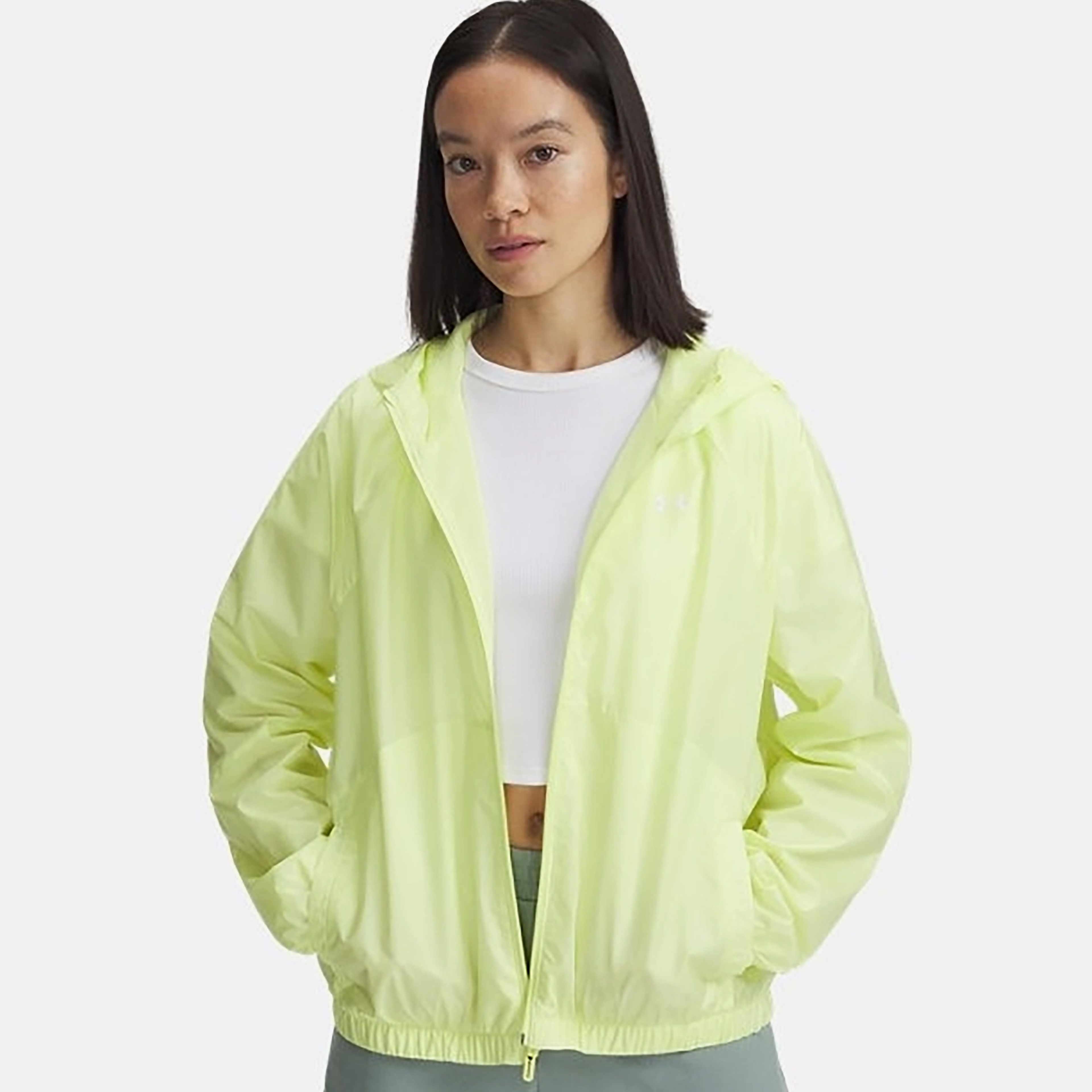 Under Armour Rival Sport Windbreak Kadın Sarı Ceket