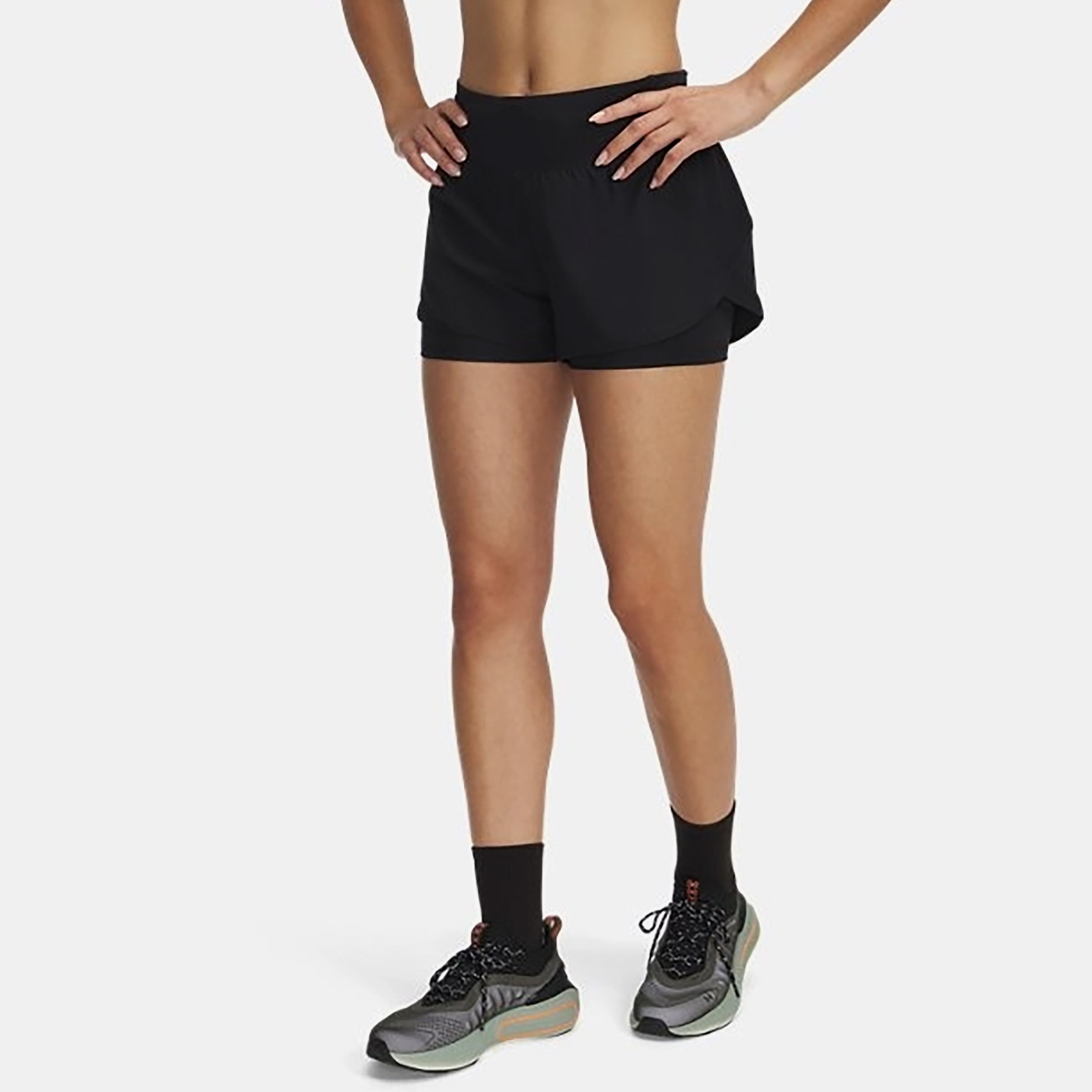 Under Armour Launch Pro 2in1 Kadın Siyah Antrenman Şortu