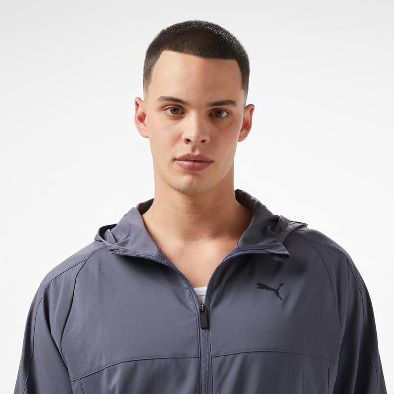 Puma Tad Tech Woven Full Zip Erkek Gri Eşofman Üstü