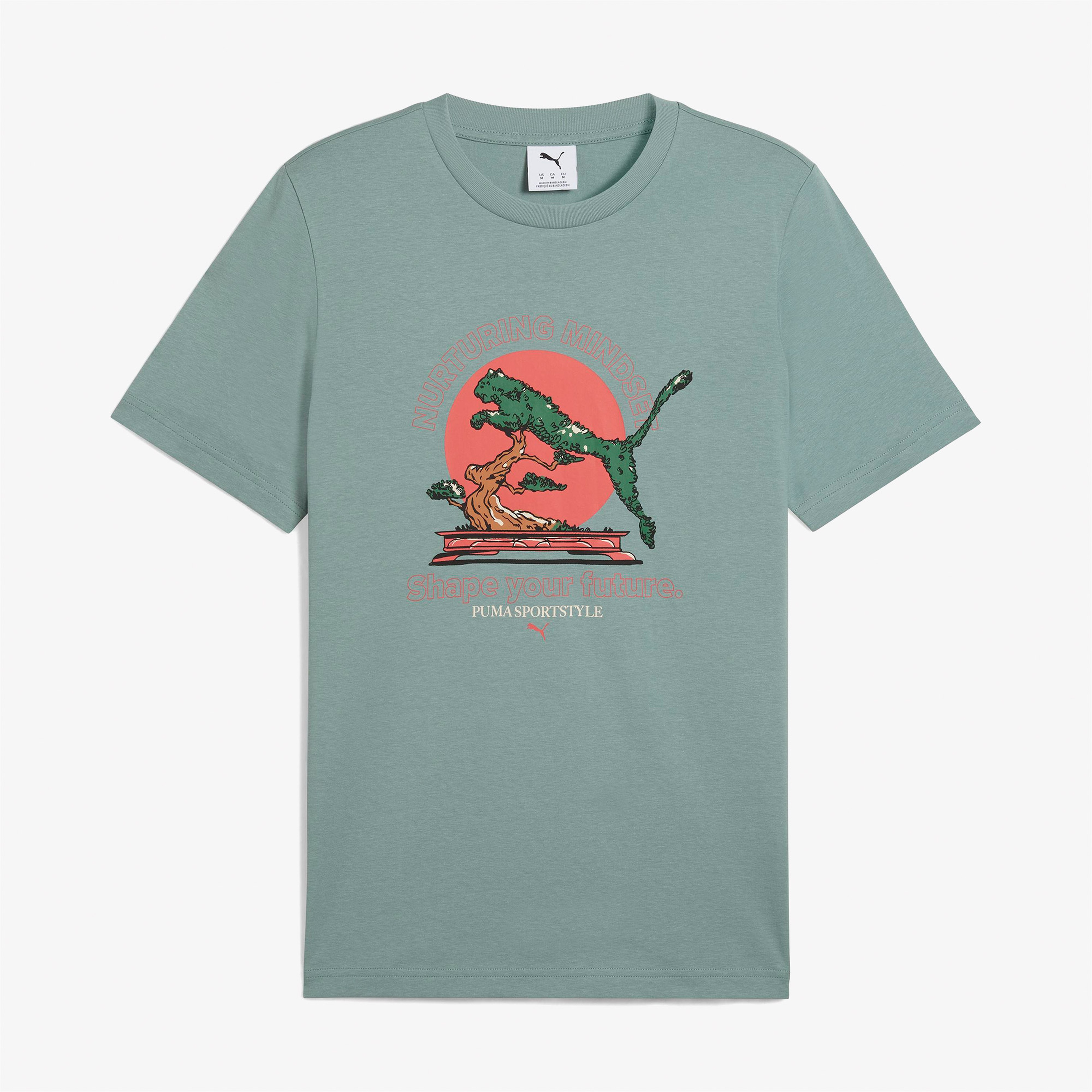 Puma Graphics Bonsai Erkek Yeşil T-Shirt