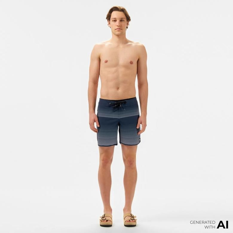 Quiksilver Surfsilk Scallop 18 Erkek Yeşil Deniz Şortu