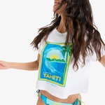Roxy Atlas Oceanregular Kadın Beyaz Crop T-Shirt