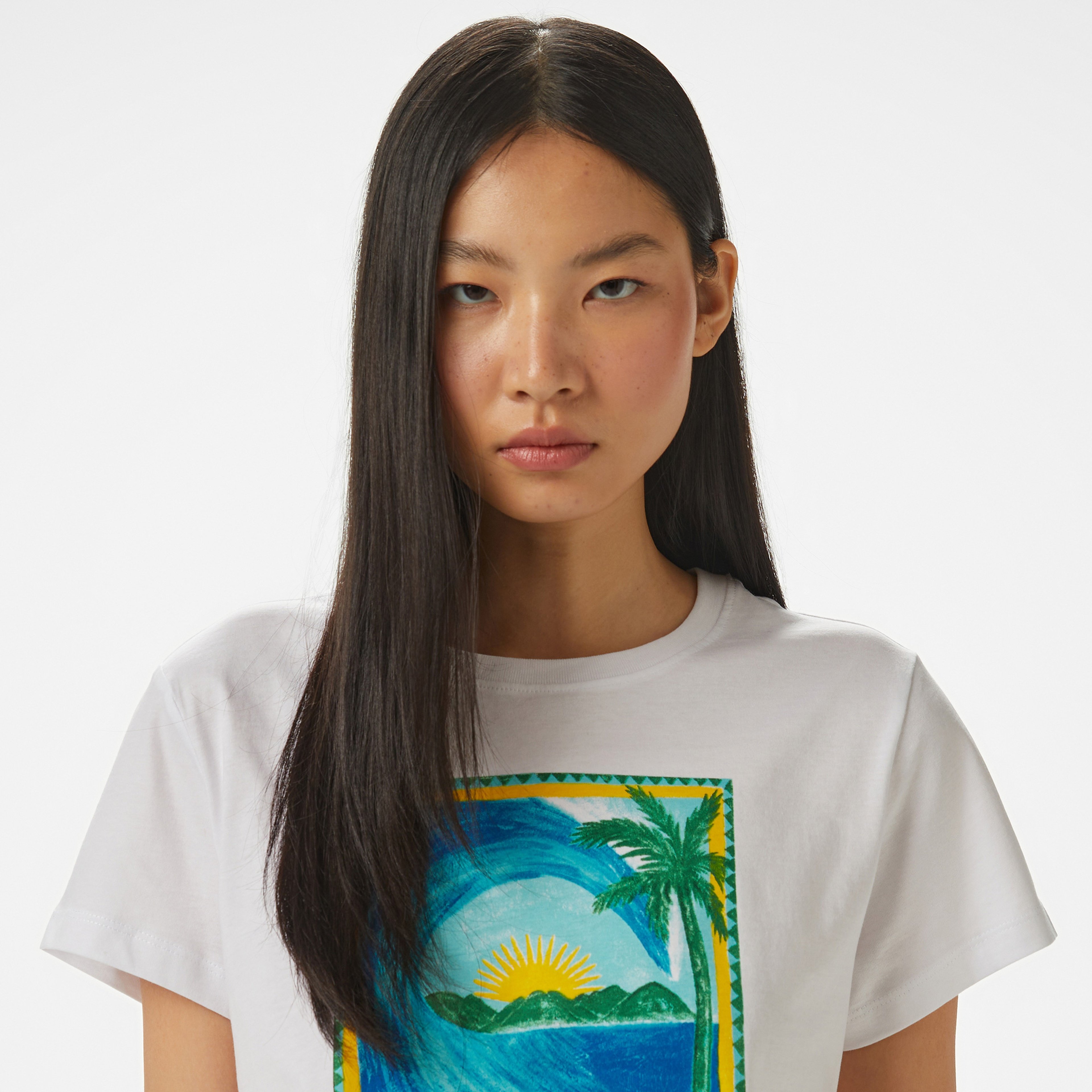 Roxy Atlas Oceanregular Kadın Beyaz Crop T-Shirt