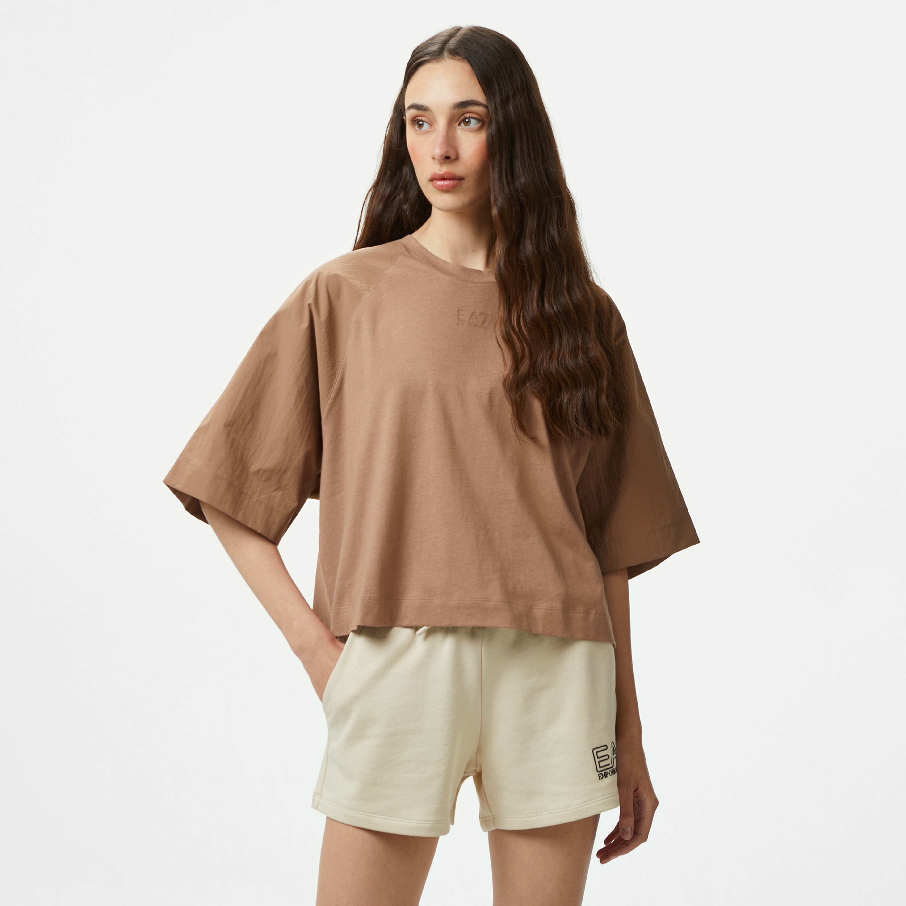 Emporio Armani Contemporary Kadın Kahverengi T-Shirt