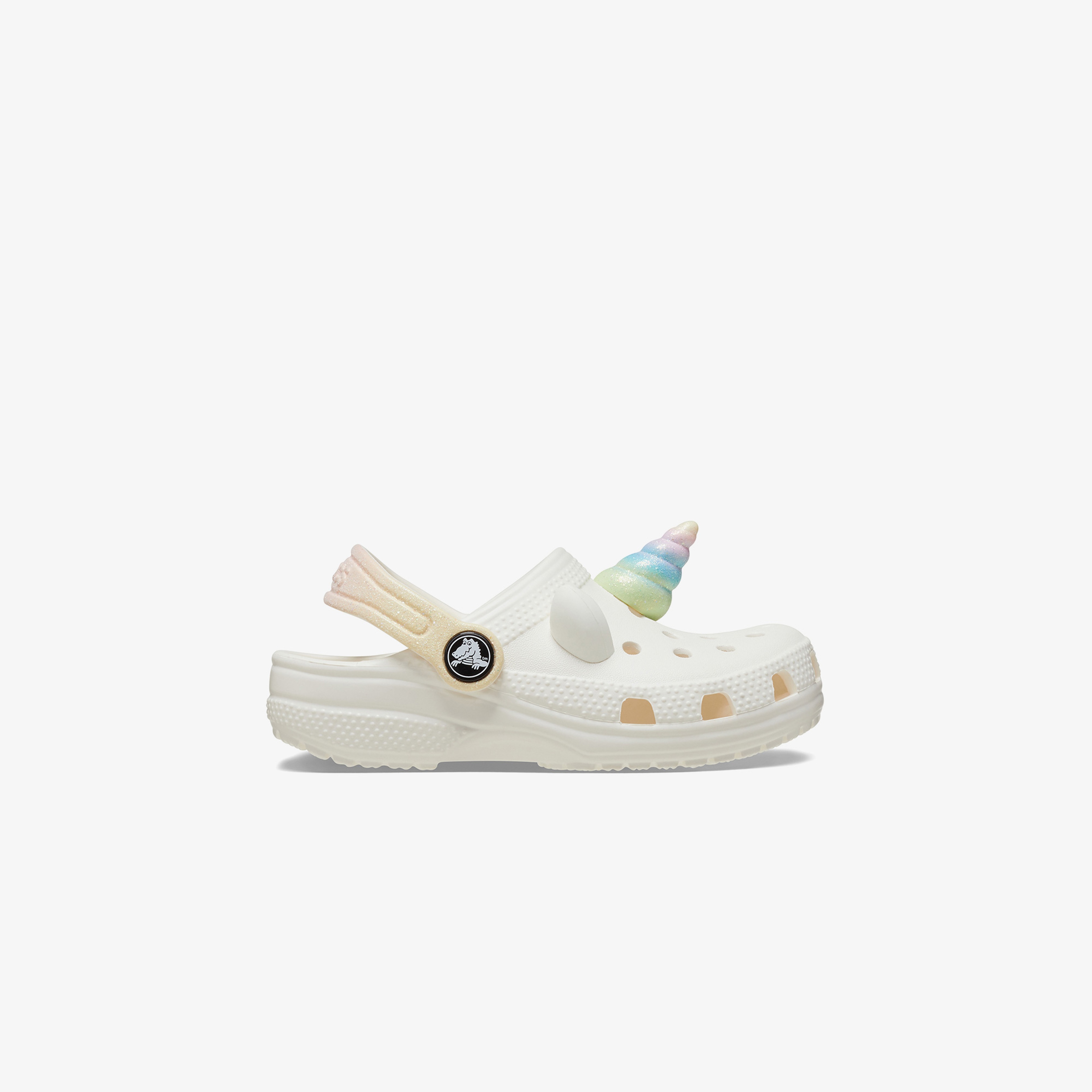 Crocs Classic I AM Rainbow Unicorn Bebek Beyaz Terlik