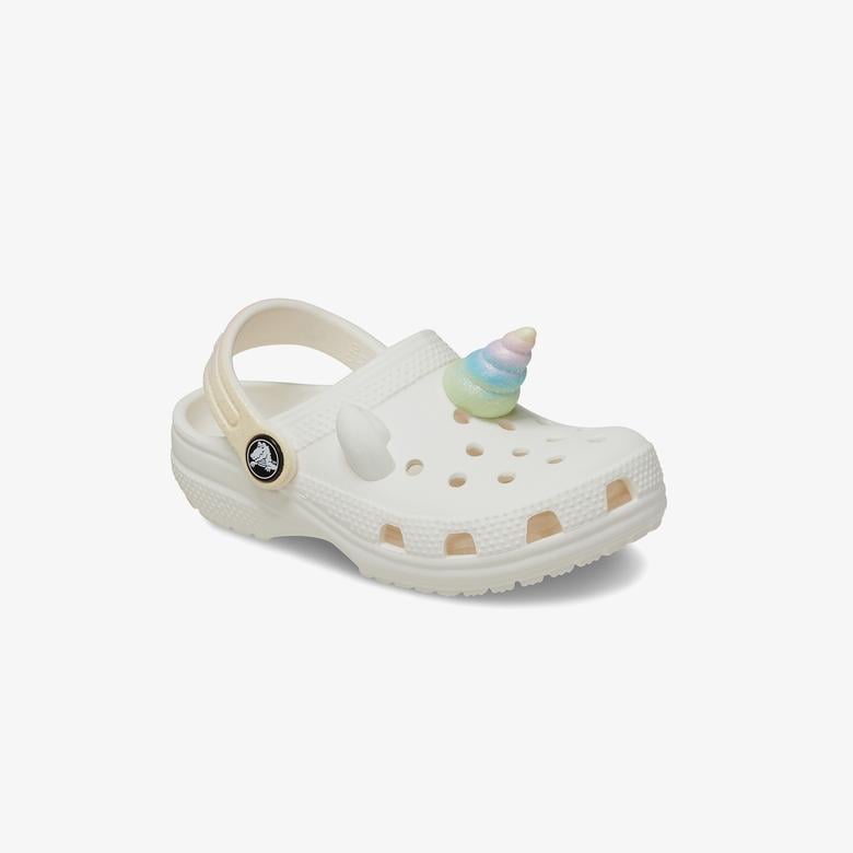 Crocs Classic I AM Rainbow Unicorn Bebek Beyaz Terlik