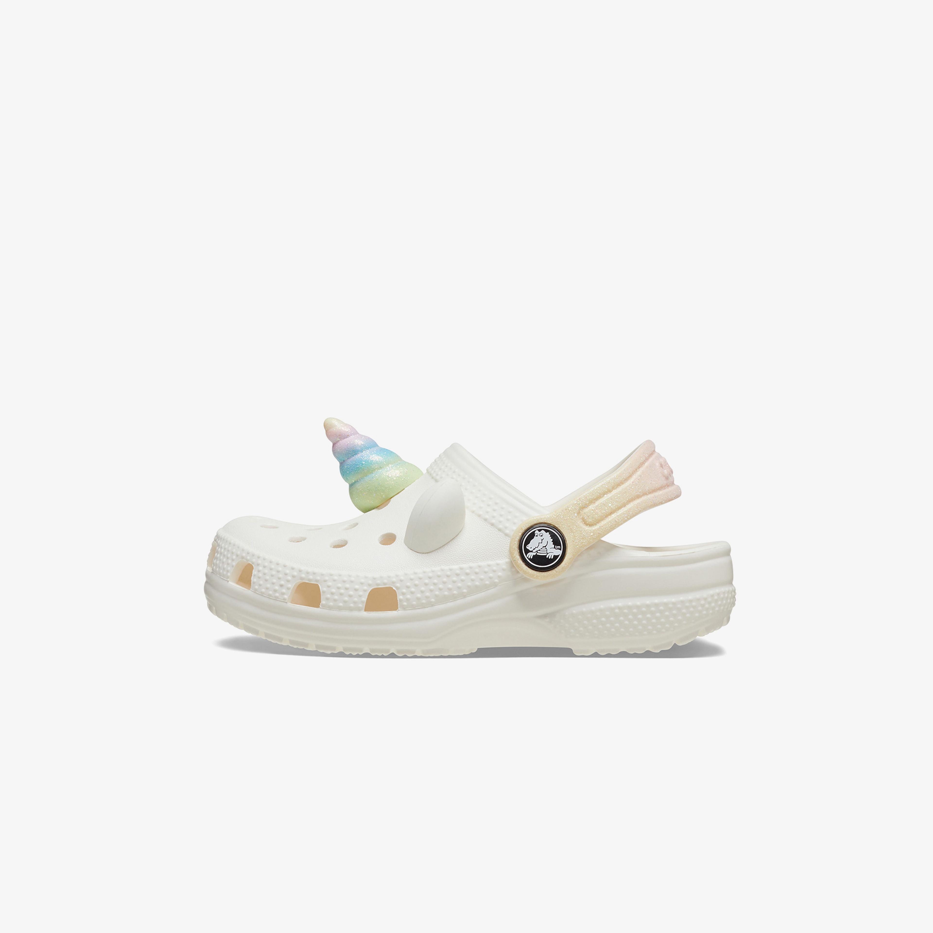 Crocs Classic I AM Rainbow Unicorn Bebek Beyaz Terlik