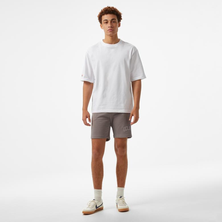 Ucla Nakışlı  Standard Fit Erkek Siyah Şort