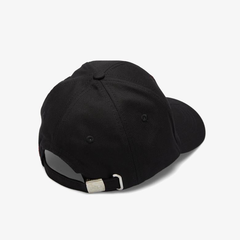 Ucla Kalın Pamuklu Unisex Siyah Şapka