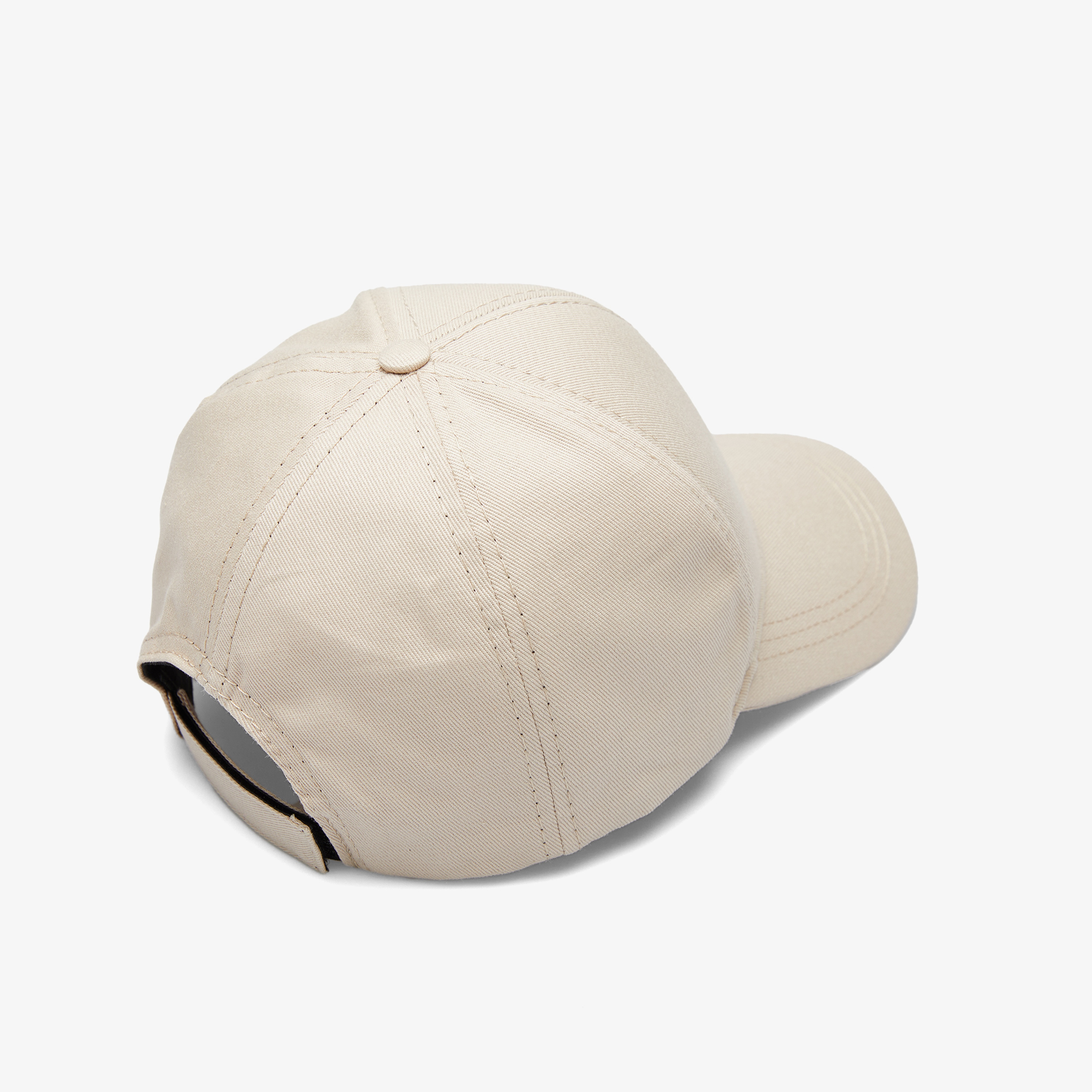 Ucla Kalın Pamuklu Unisex Krem Şapka