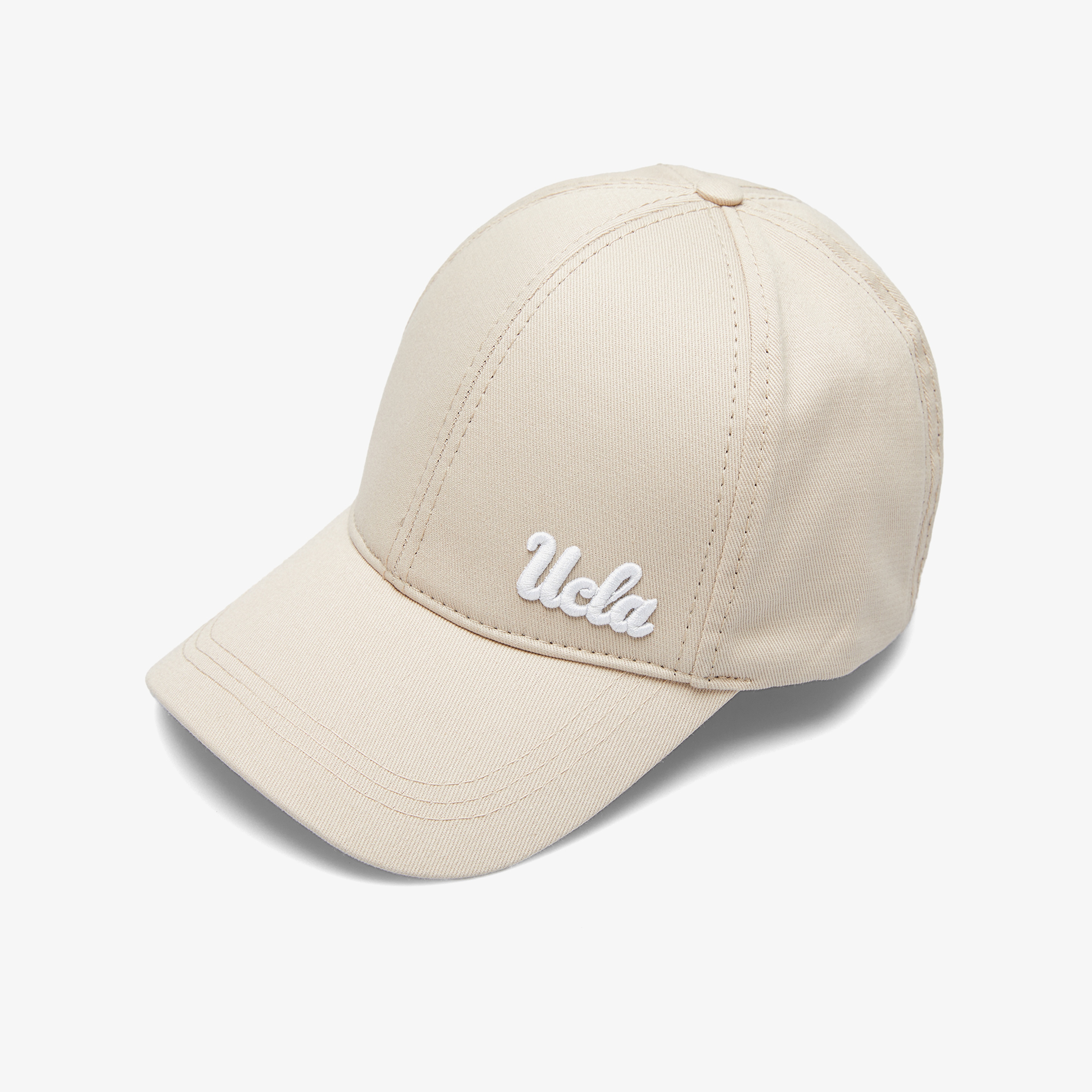 Ucla Kalın Pamuklu Unisex Krem Şapka