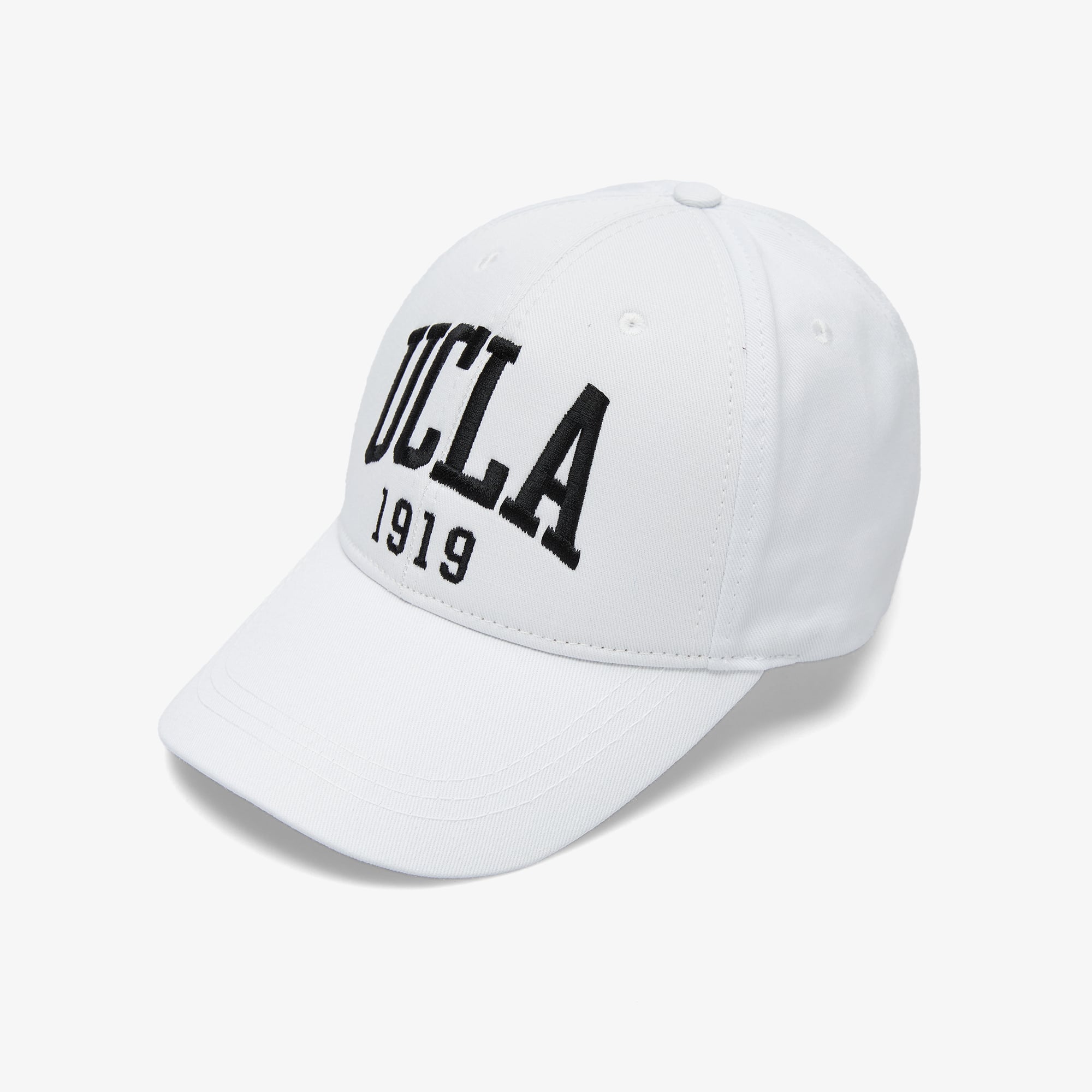 Ucla Kalın Pamuklu Unisex Beyaz Şapka