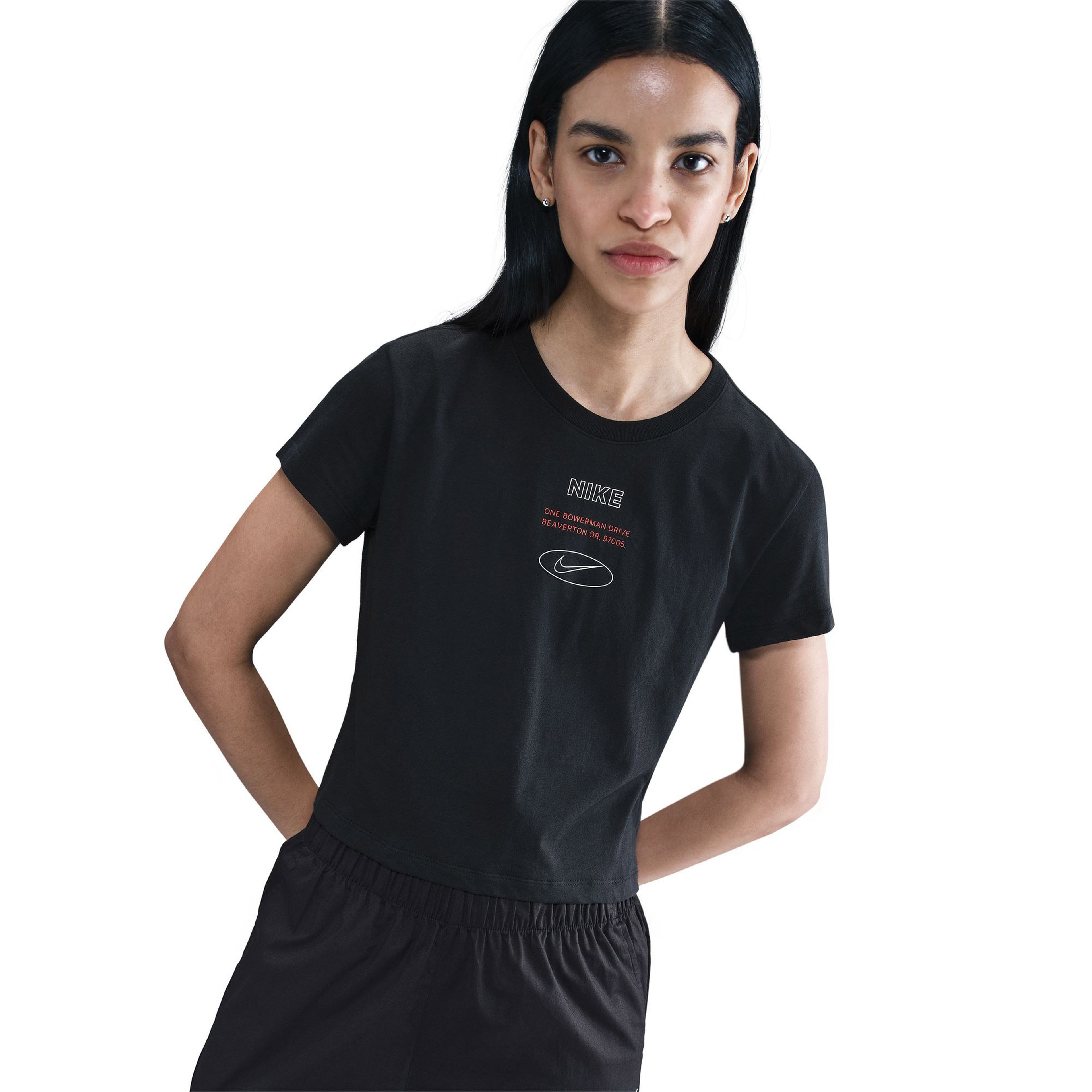 Nike Sportswear Classics Plus Kadın Siyah T-Shirt