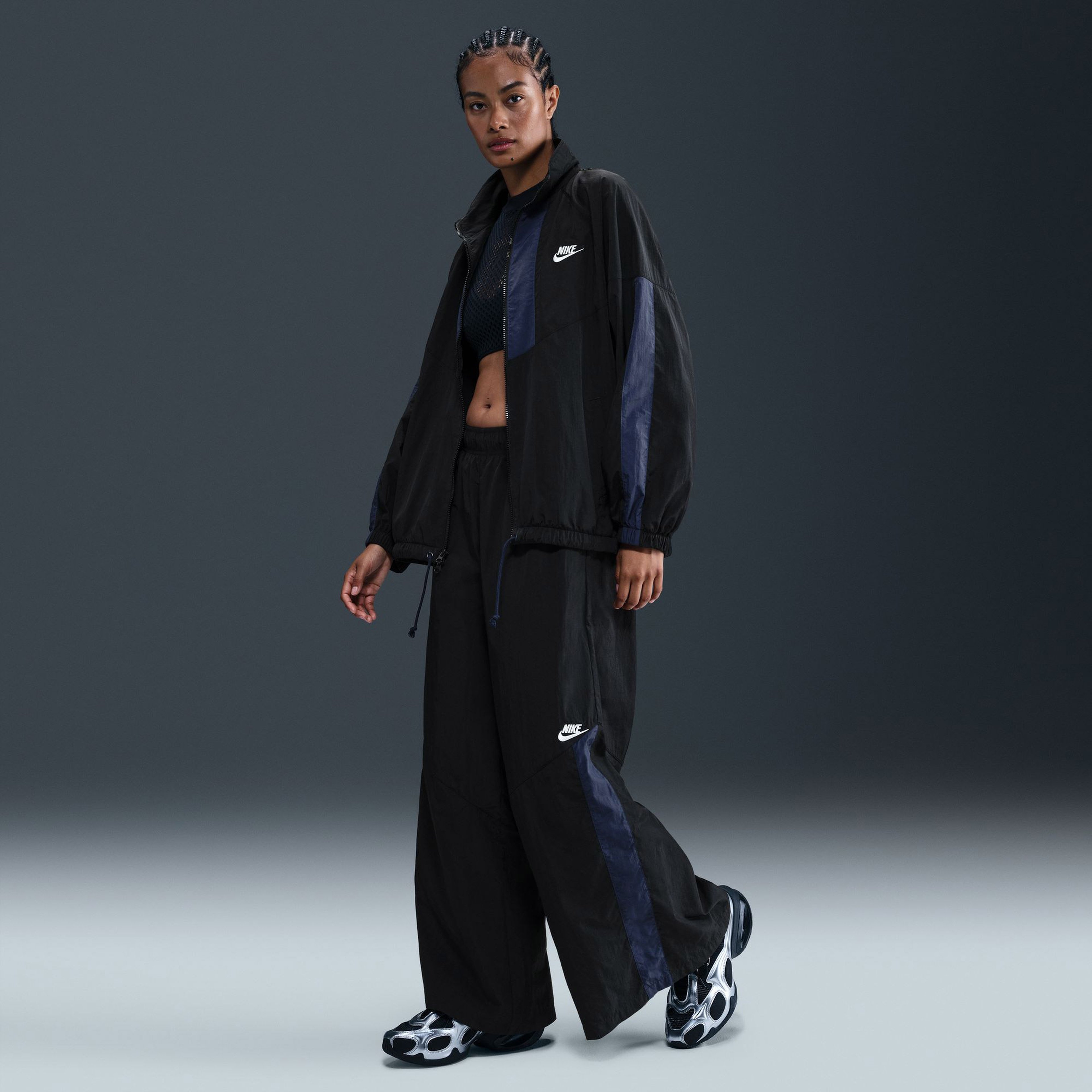 Nike Sportswear Wide Leg Kadın Siyah Eşofman Altı