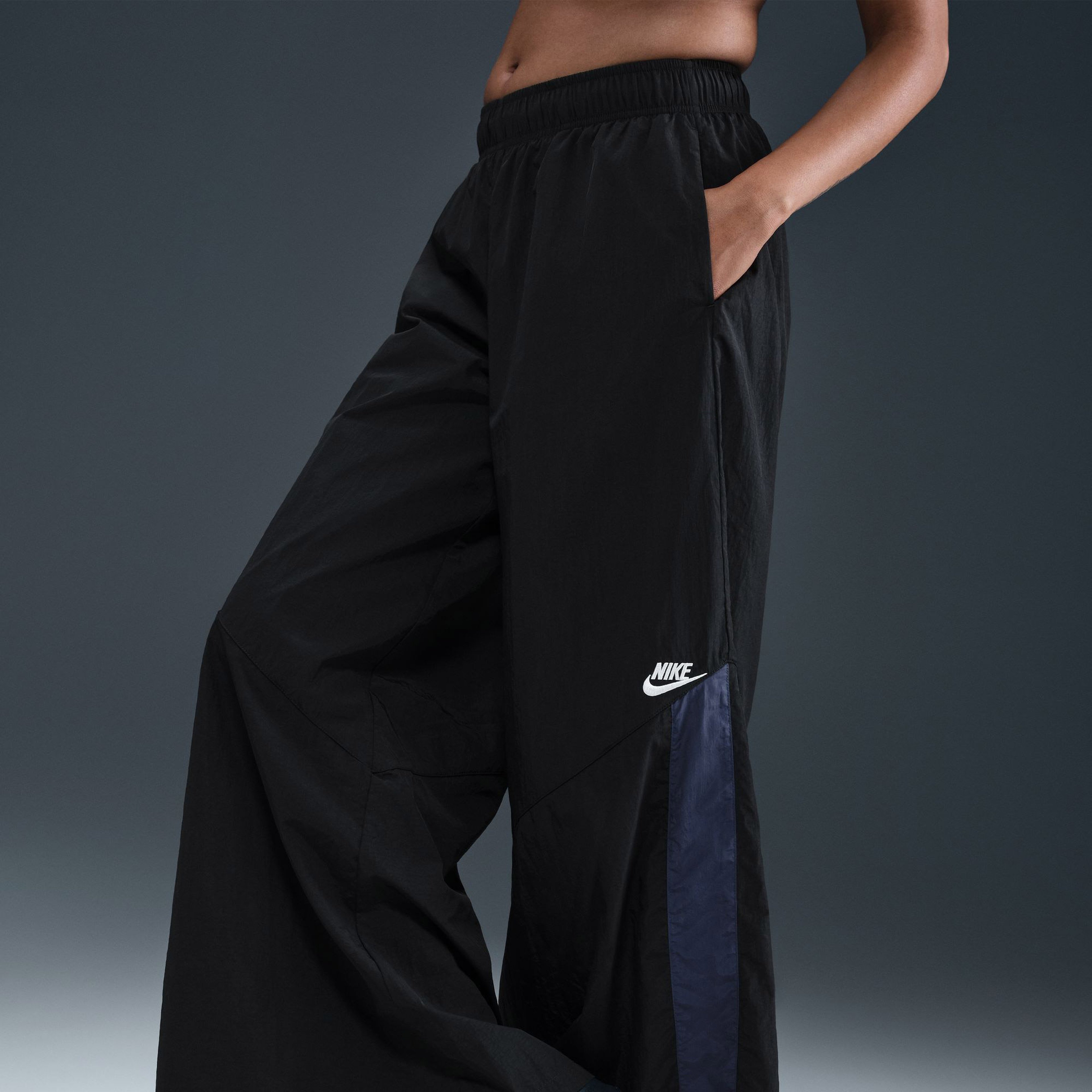 Nike Sportswear Wide Leg Kadın Siyah Eşofman Altı