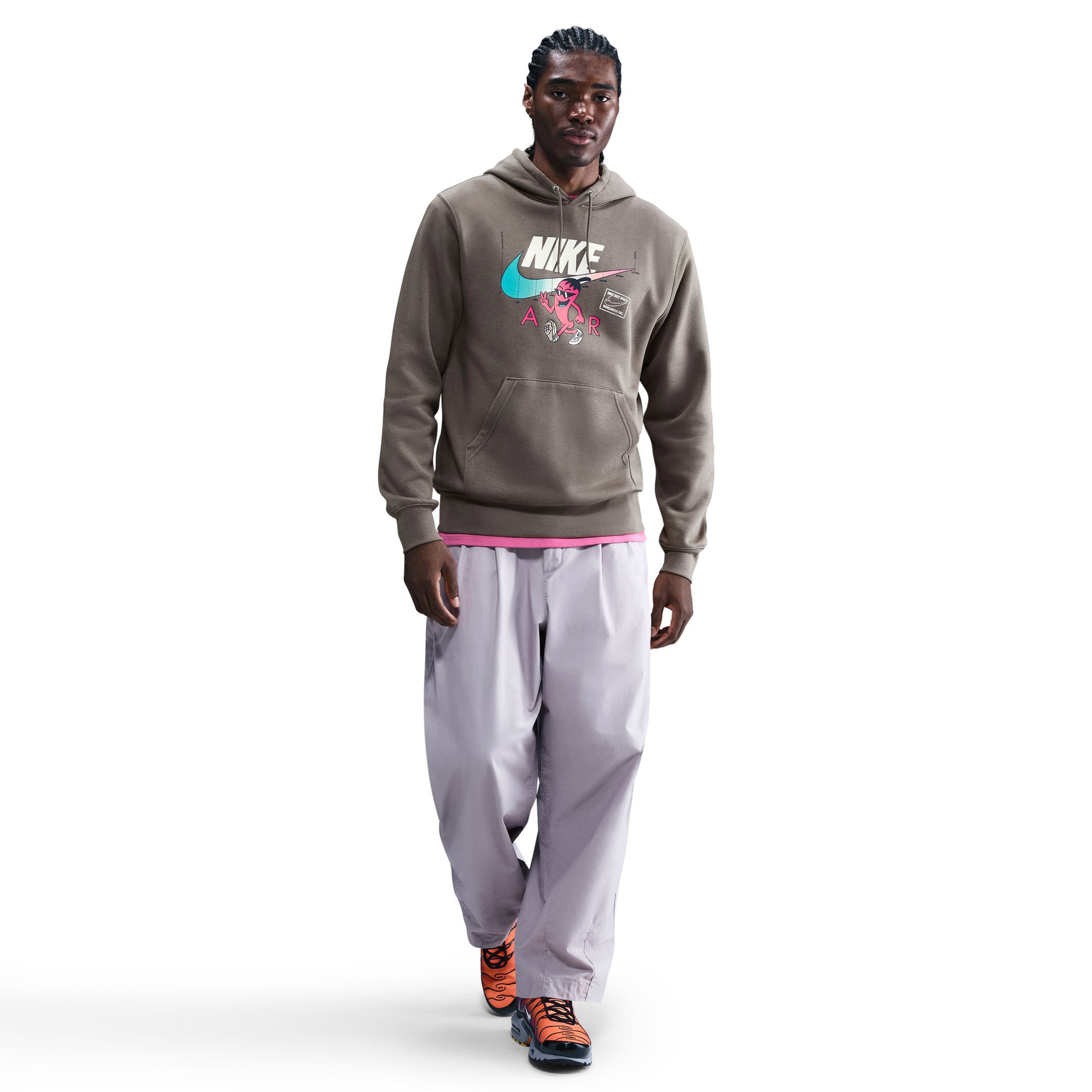 Nike Sportswear Club Gfx Erkek Kahverengi Sweatshirt