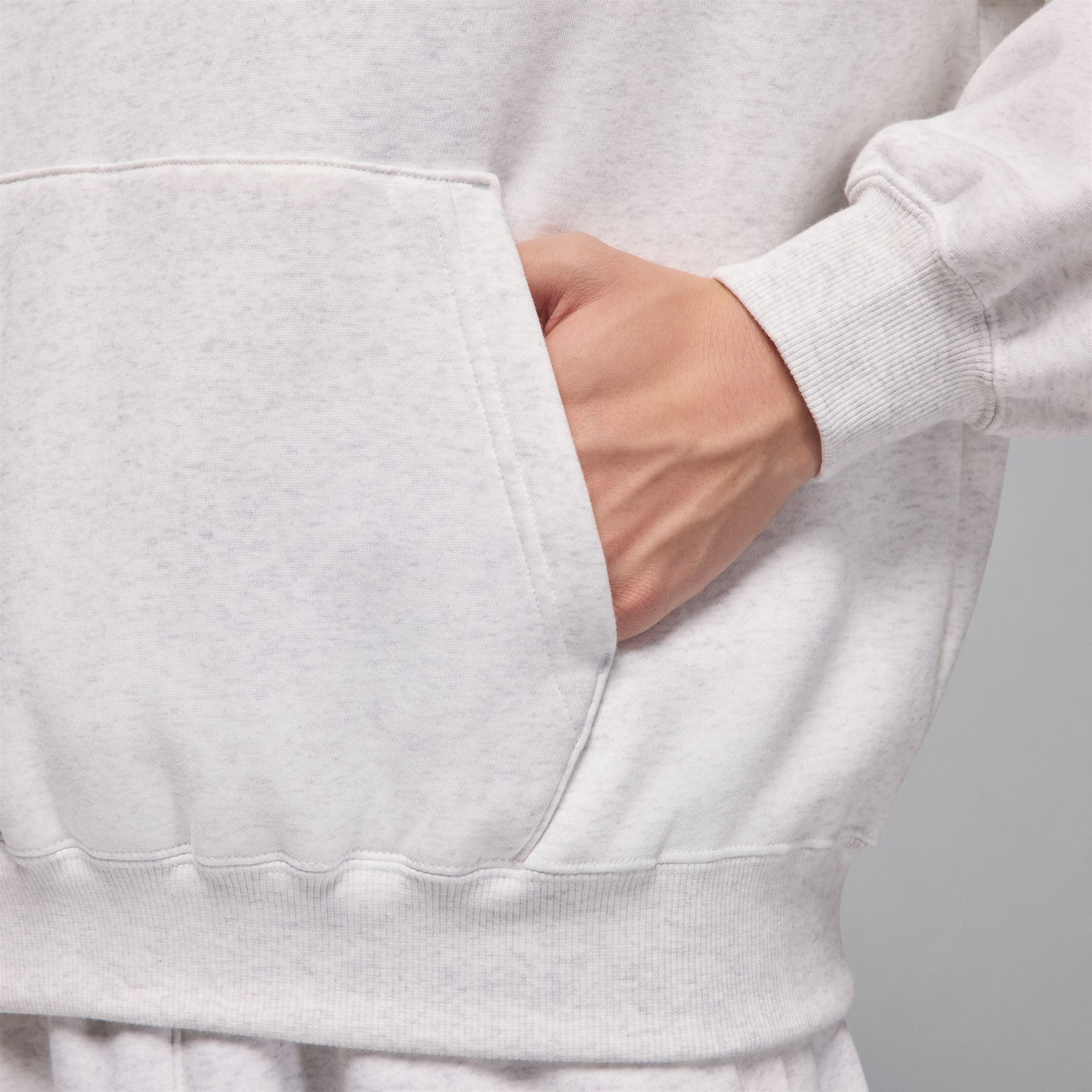 Jordan Brooklyn Oversize Strech Erkek Gri Hoodie