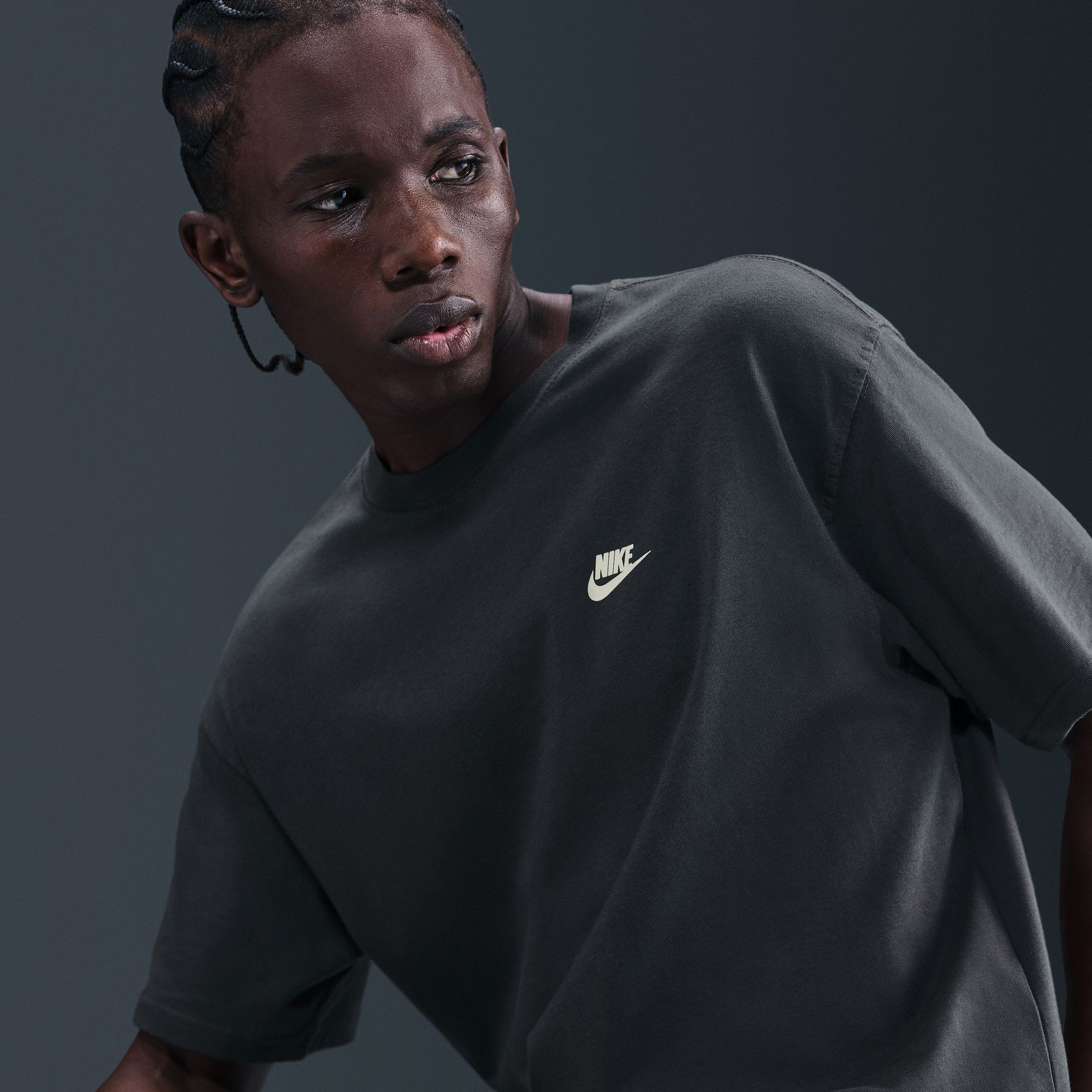 Nike M90 Hoop Erkek Gri T-Shirt