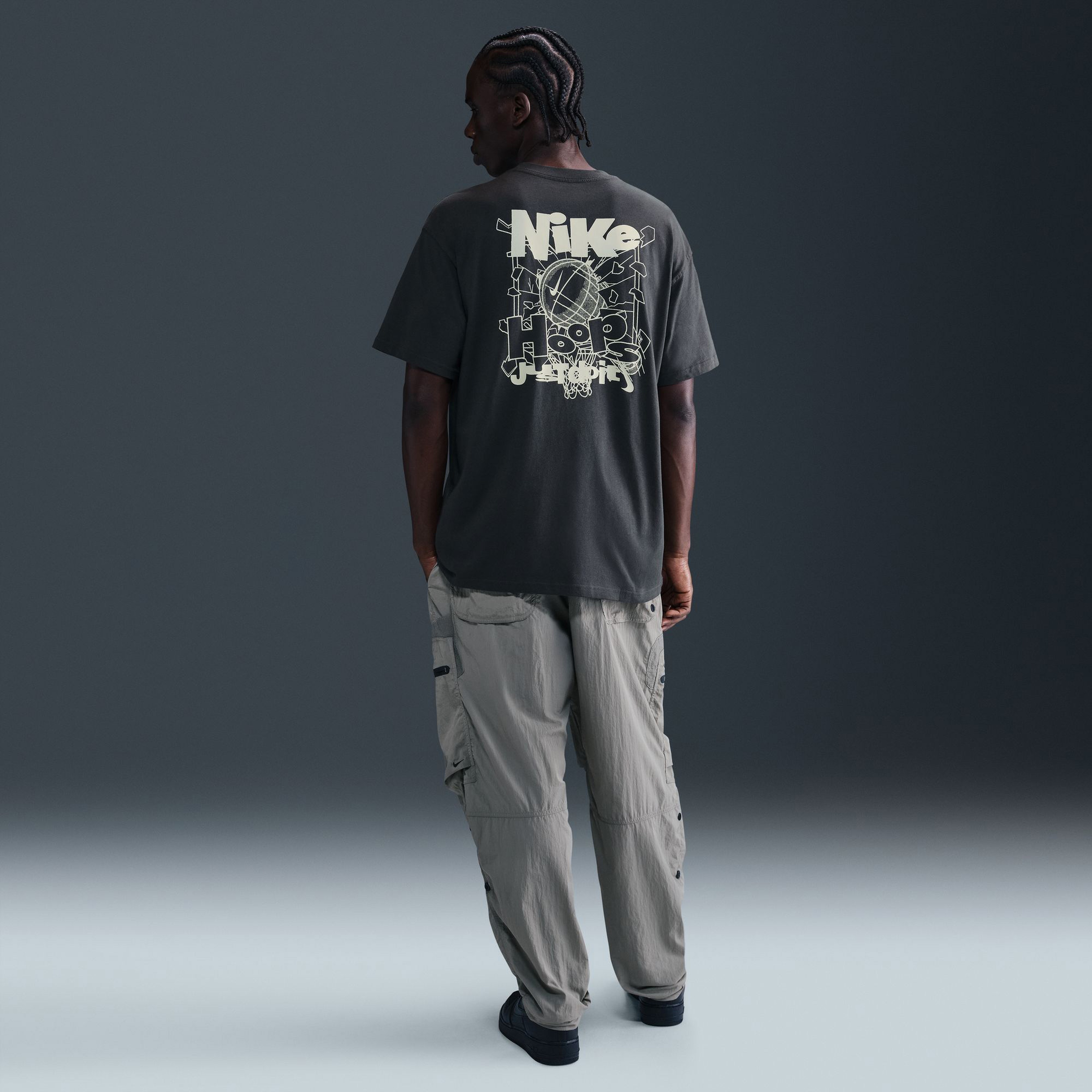 Nike M90 Hoop Erkek Gri T-Shirt