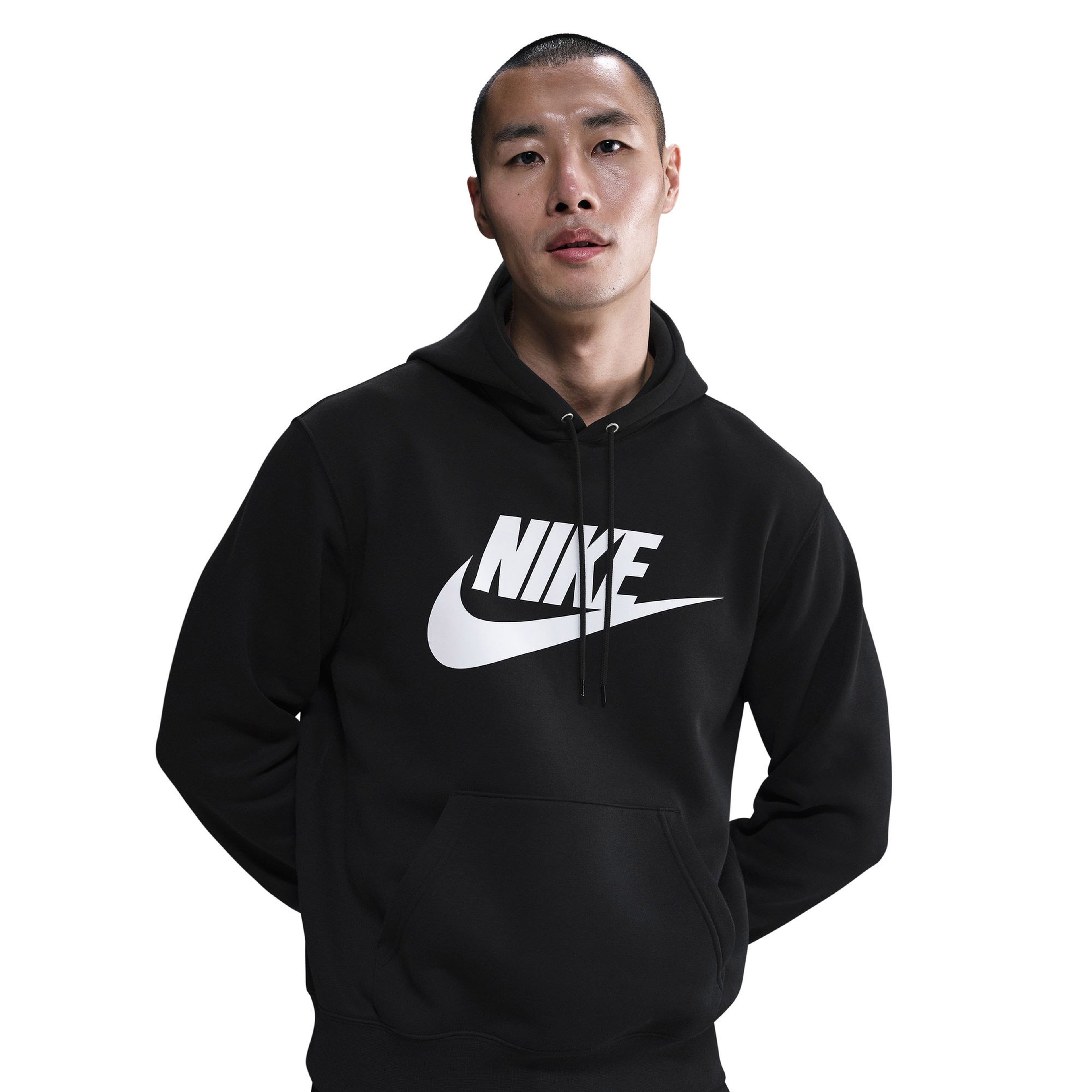 Nike Club Gfx Erkek Siyah Hoodie