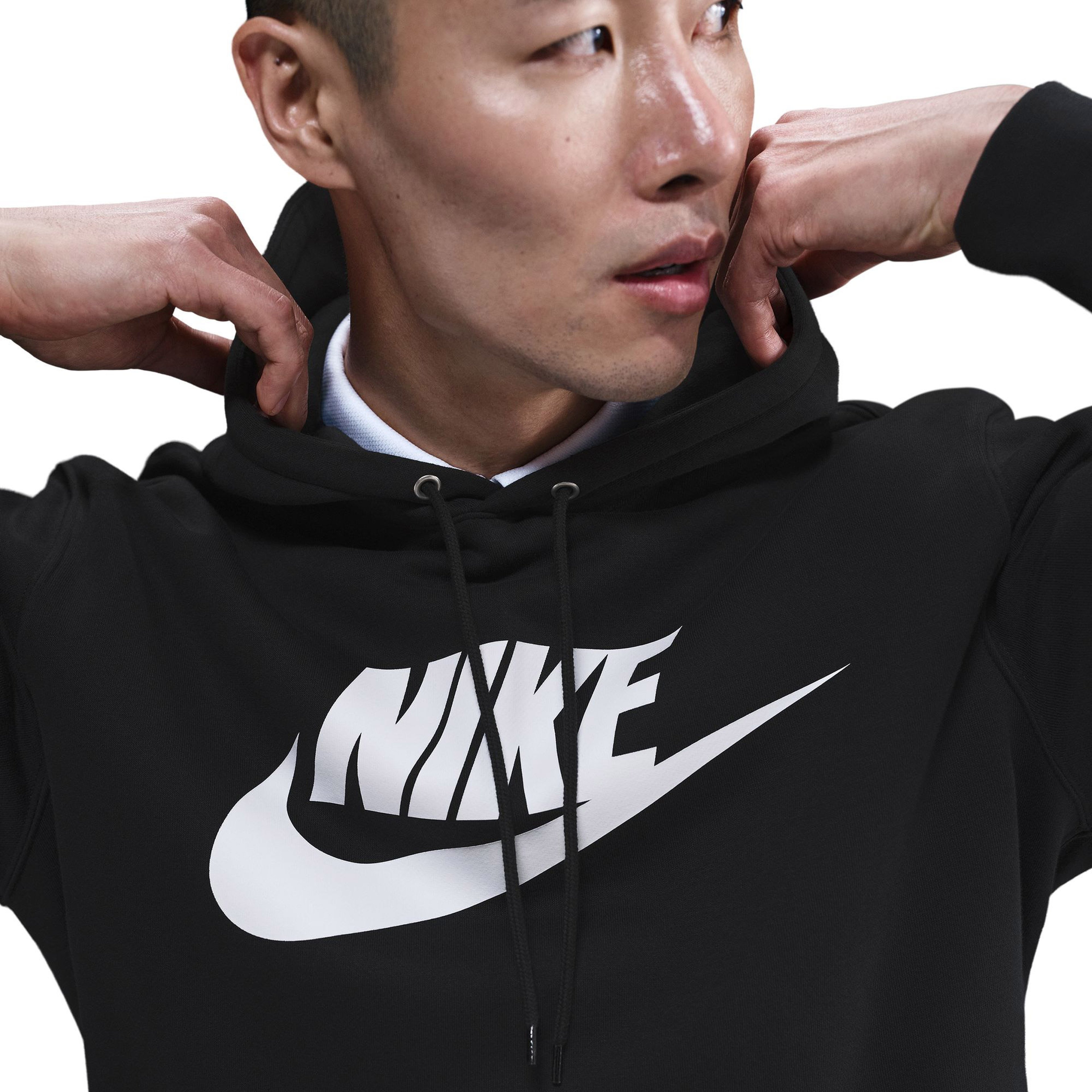 Nike Club Gfx Erkek Siyah Hoodie
