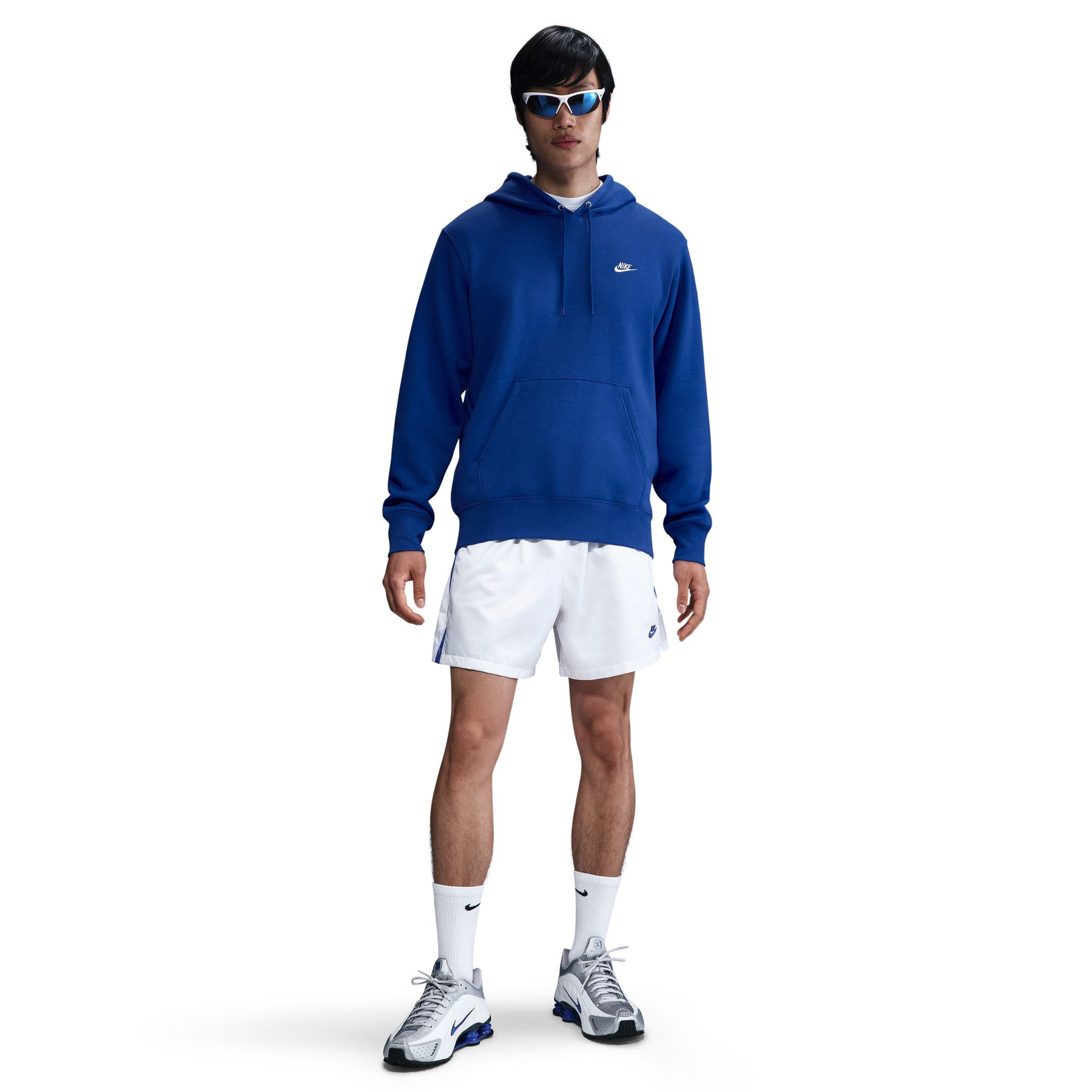 Nike Club Fleece Erkek Mavi Hoodie