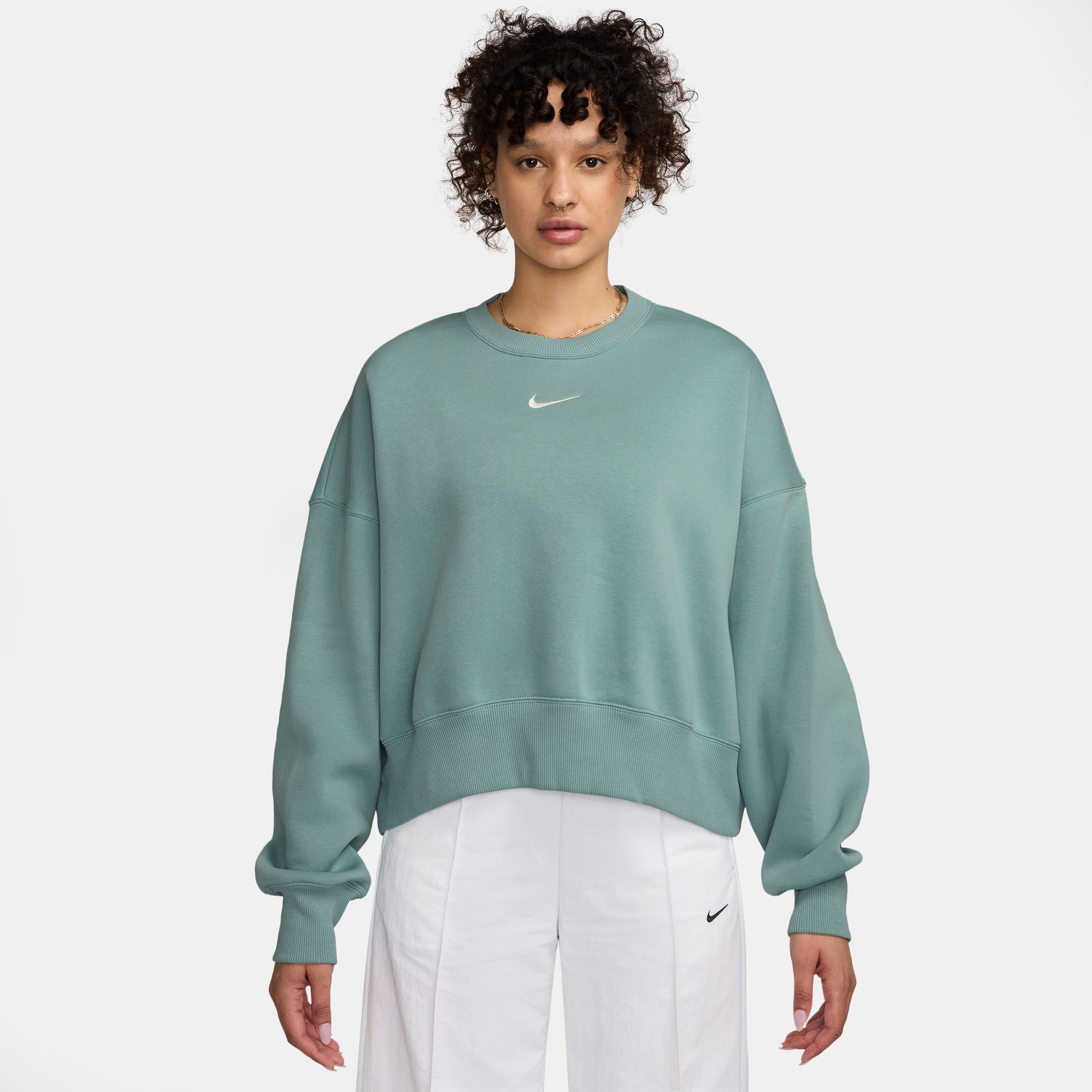 Nike Sportswear Phoenix Fleece Kadın Yeşil Eşofman Üstü