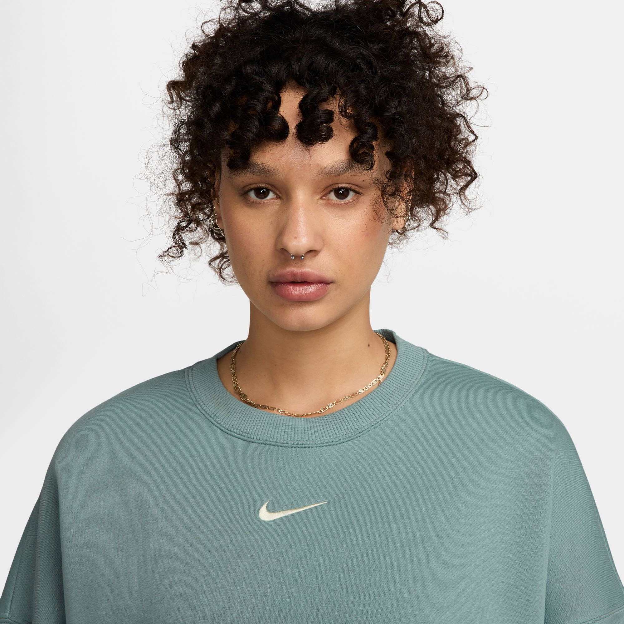 Nike Sportswear Phoenix Fleece Kadın Yeşil Eşofman ÜstüSDQ5761