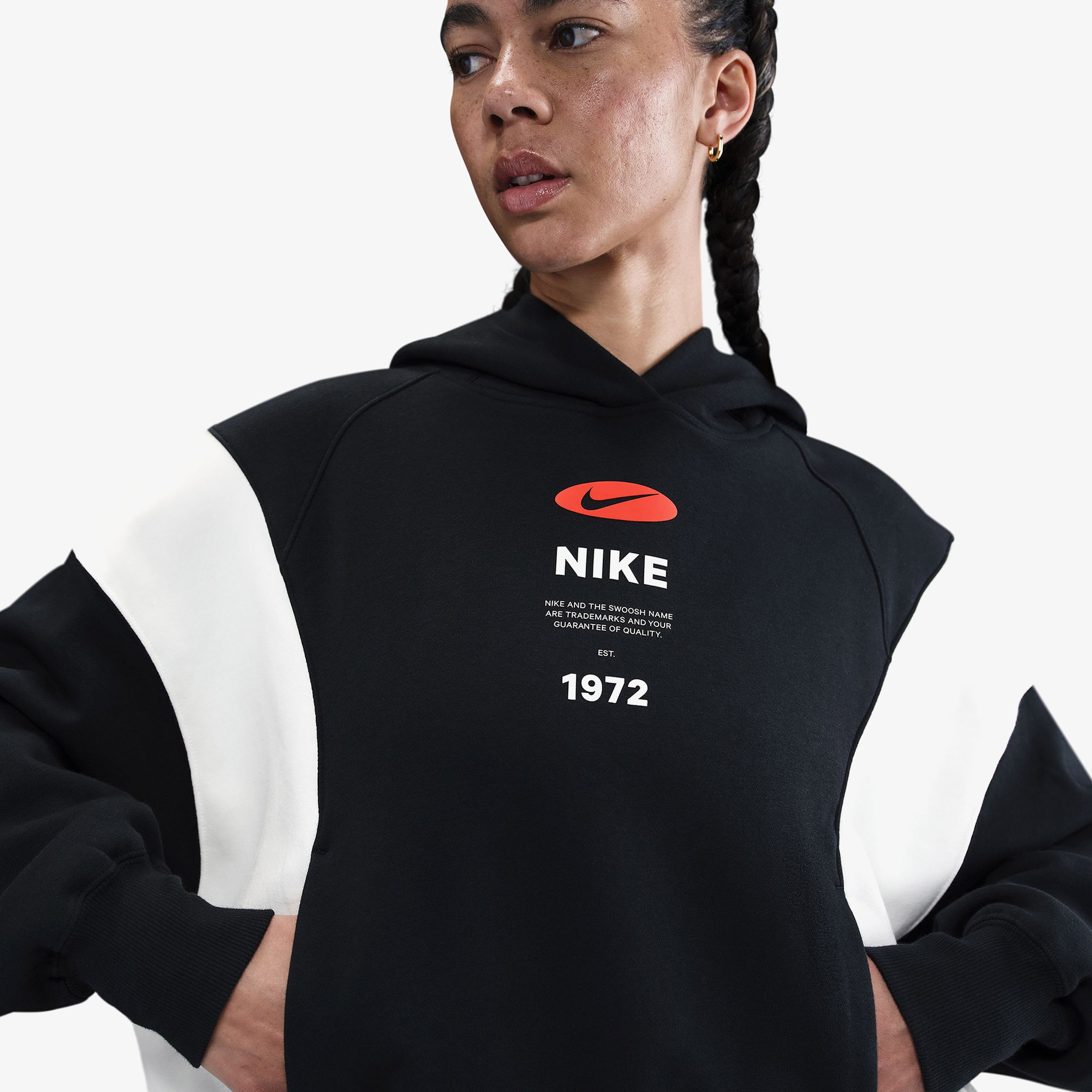 Nike Sportswear Phoenix Fleece Remix Kadın Siyah Sweatshirt