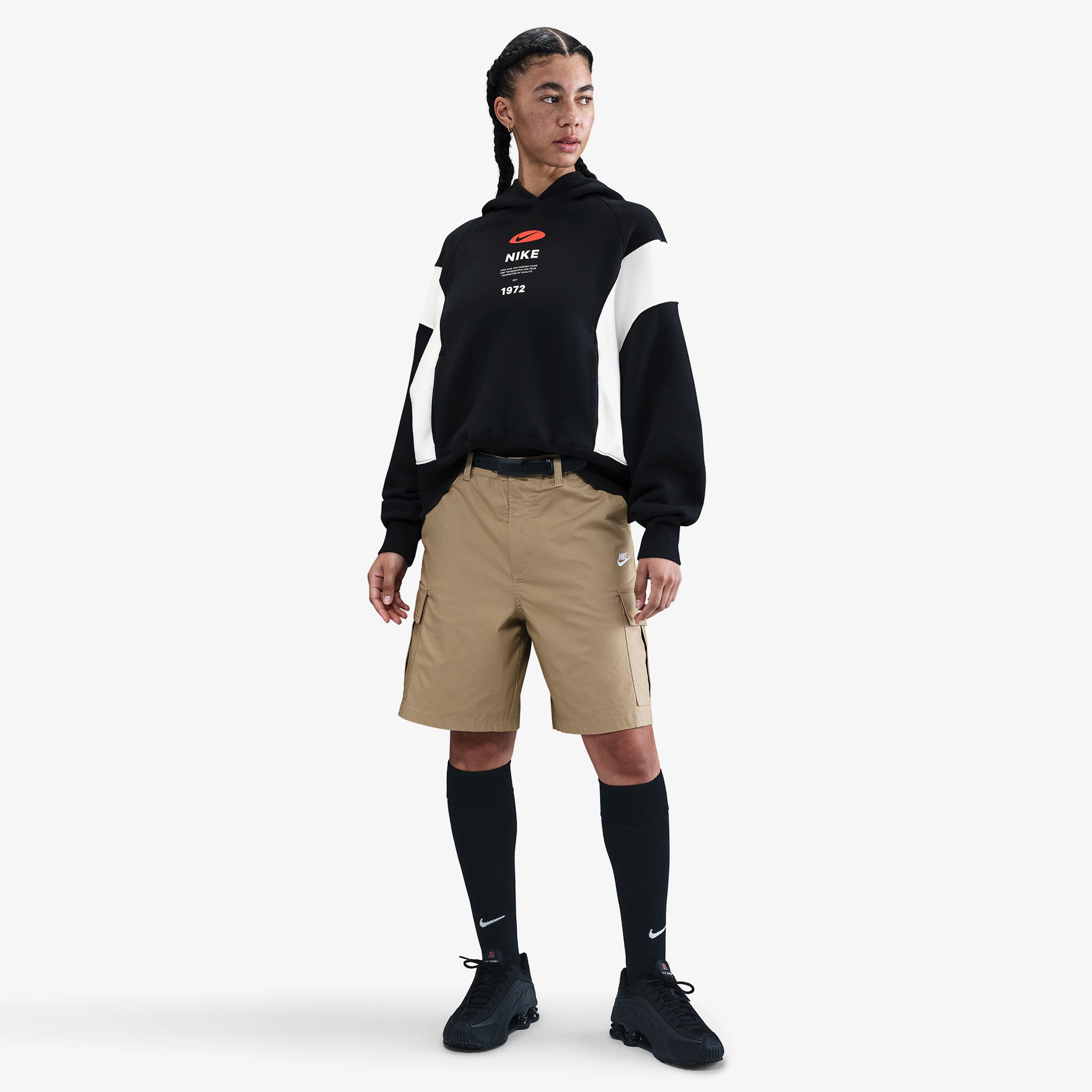 Nike Sportswear Phoenix Fleece Remix Kadın Siyah Sweatshirt