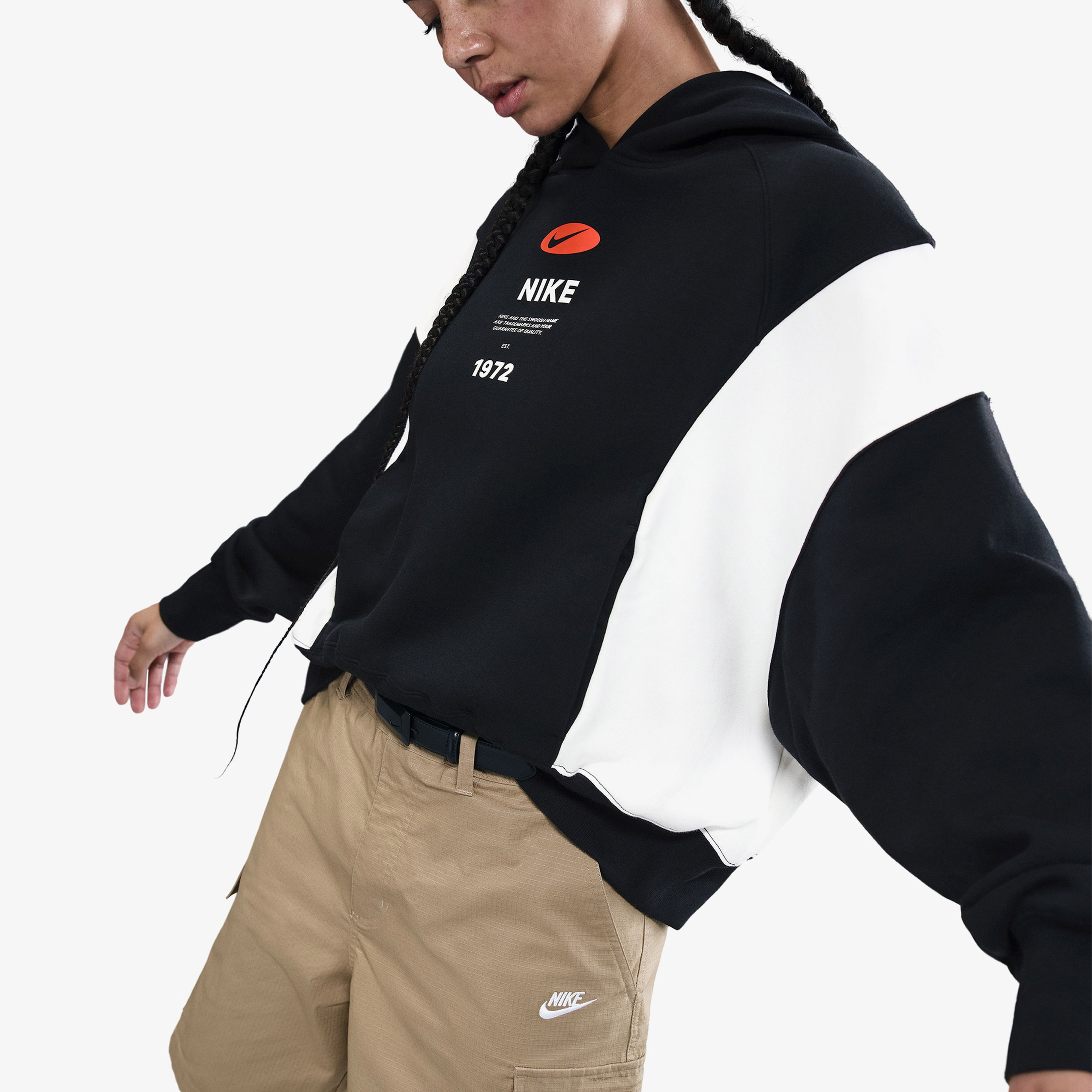 Nike Sportswear Phoenix Fleece Remix Kadın Siyah Sweatshirt