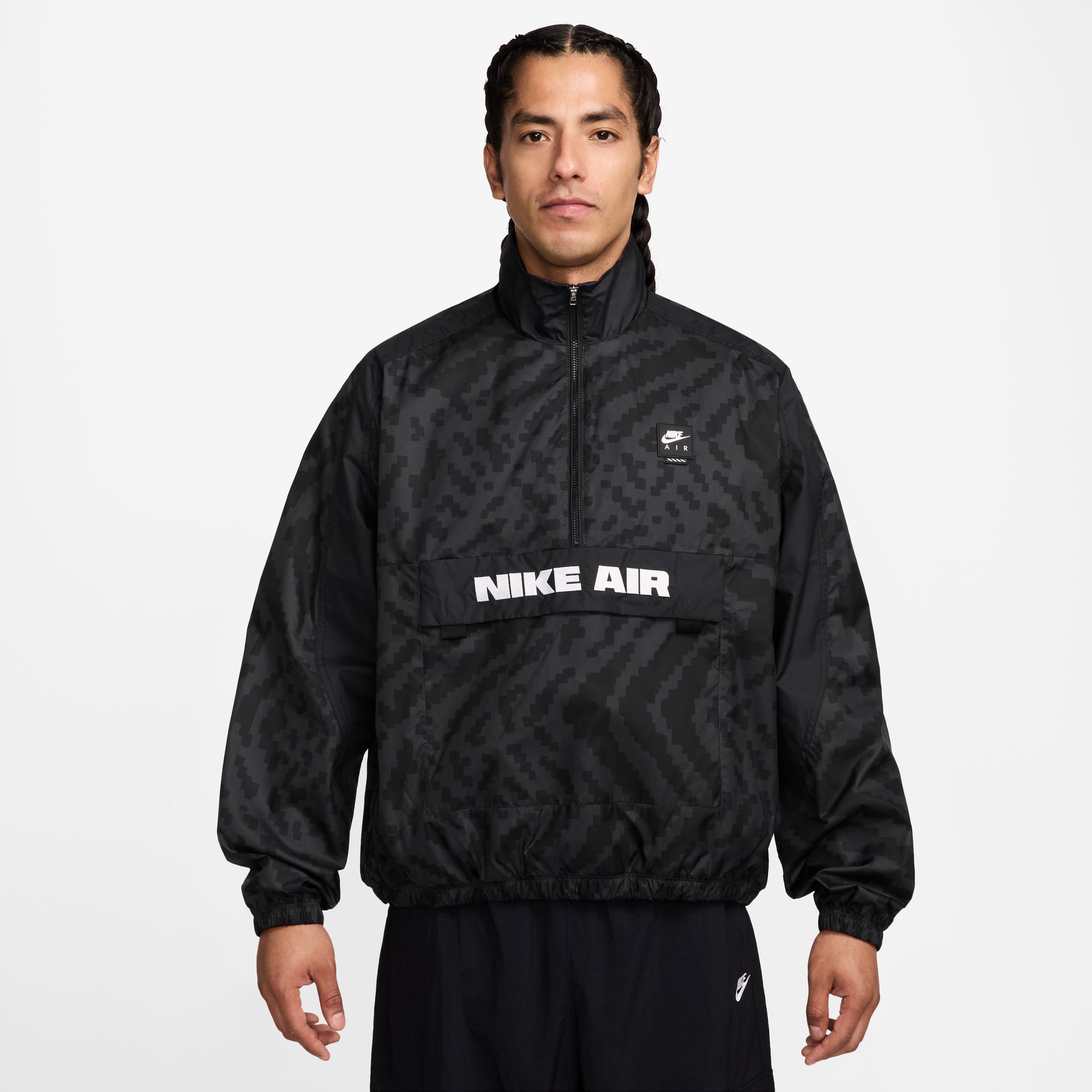 Nike Air Yarım Fermuarlı Erkek Siyah Ceket