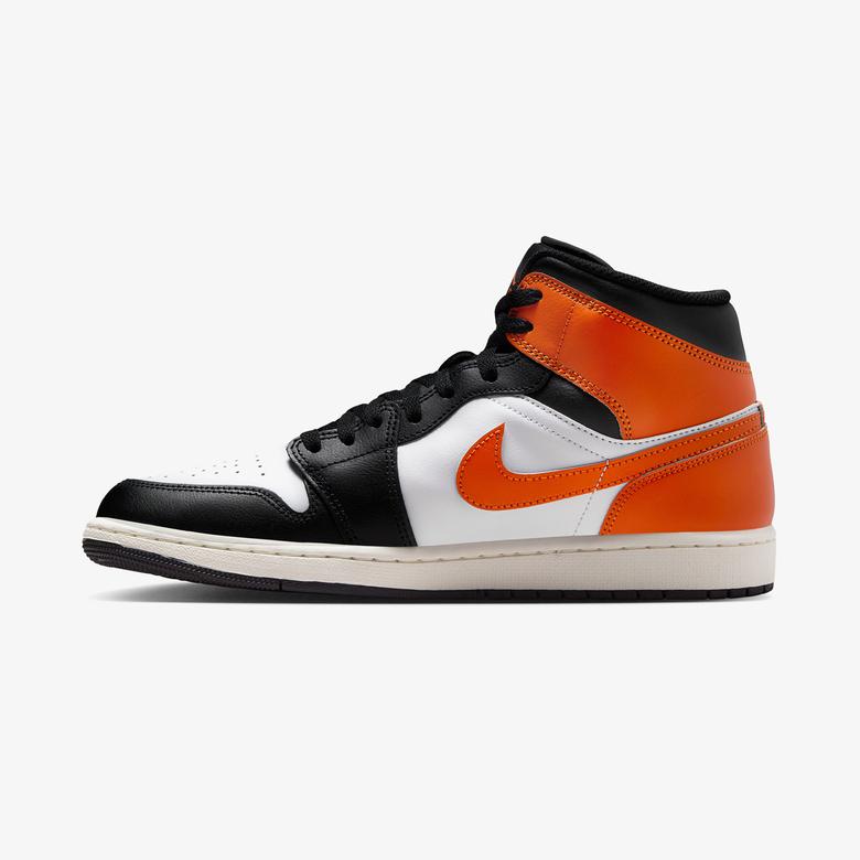 Nike Air Jordan 1 Mid Erkek Turuncu Spor Ayakkabı