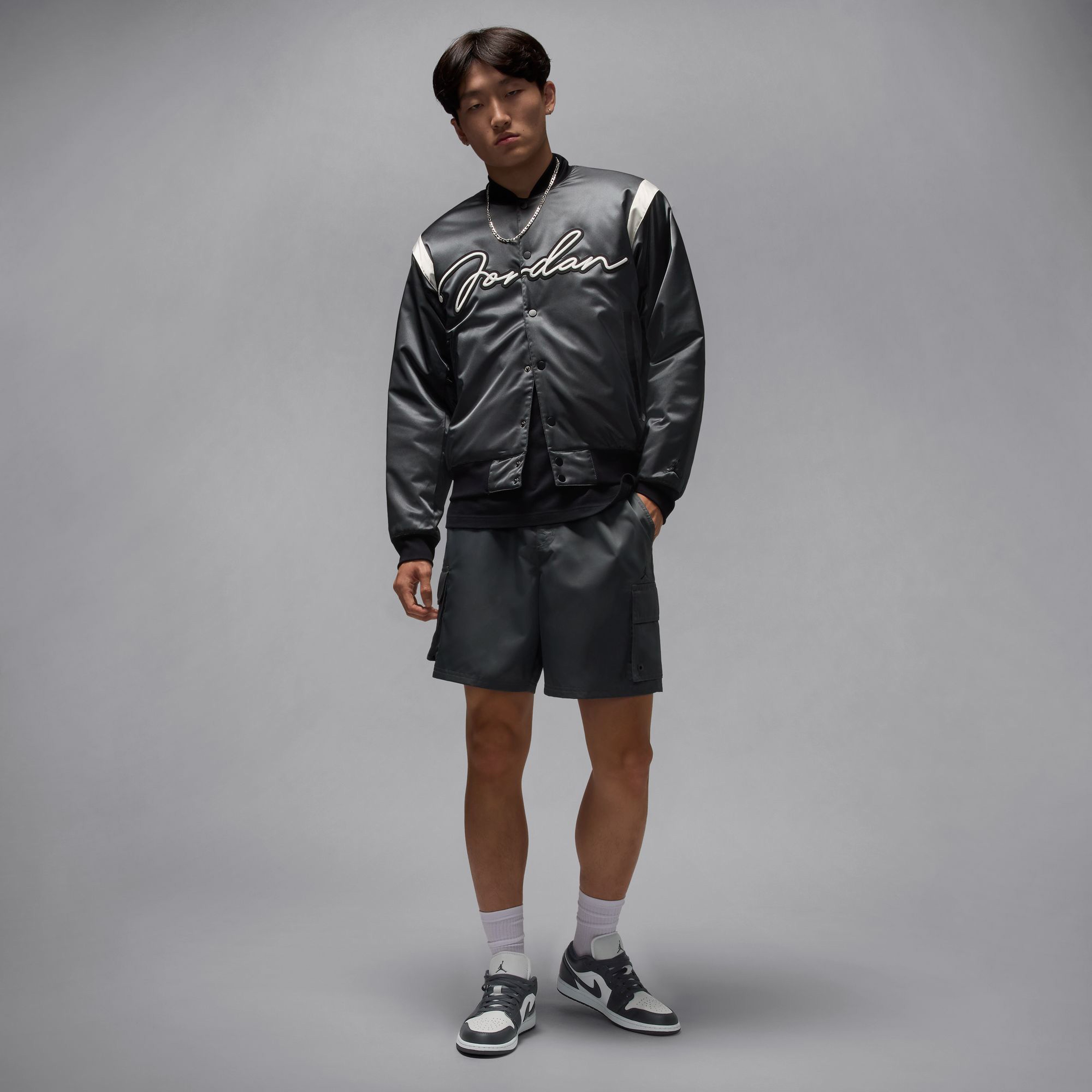 Nike Air Jordan 1 Low Erkek Gri Spor Ayakkabı