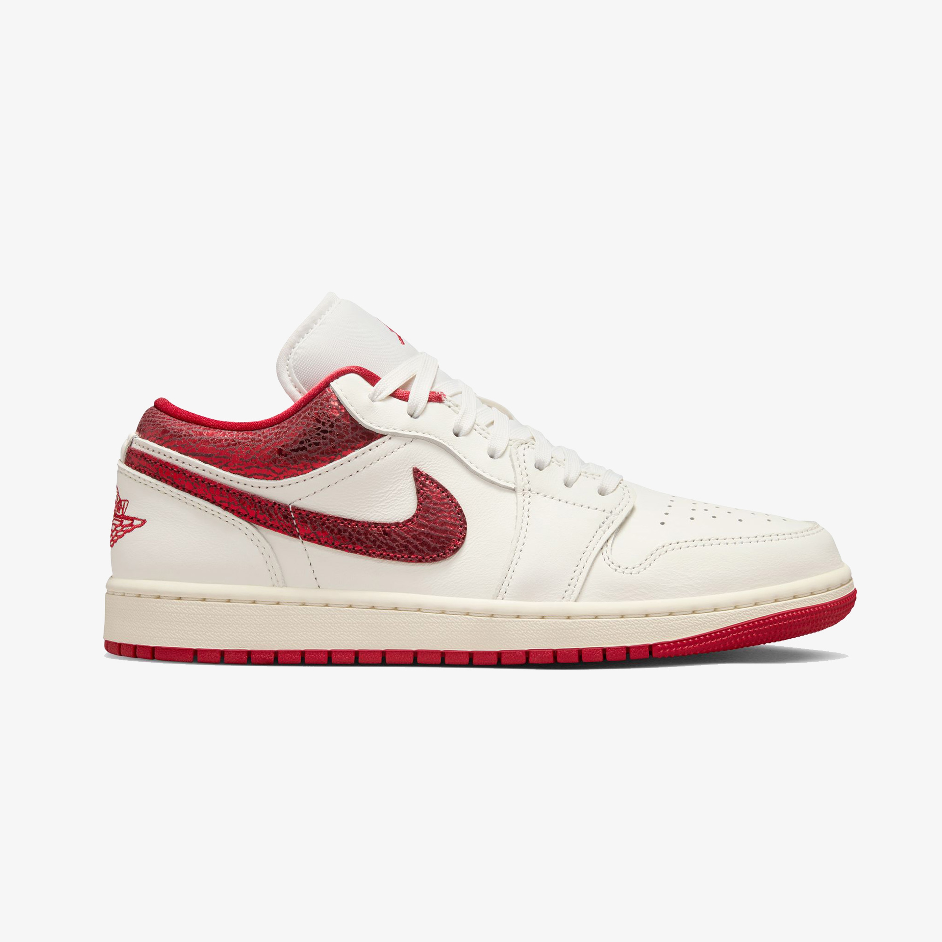 Nike Air Jordan 1 Low 'Ruby' Kadın Beyaz Sneaker