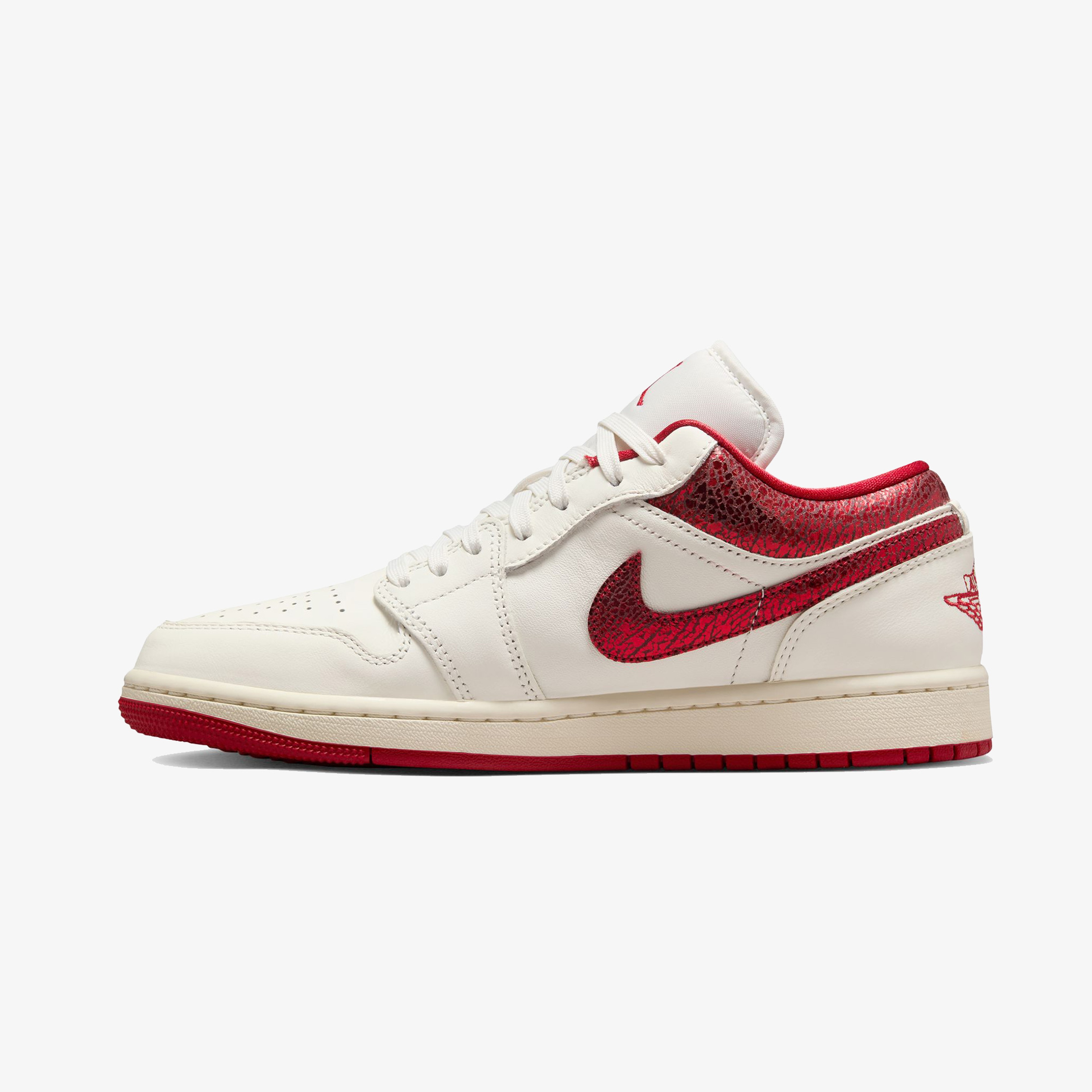 Nike Air Jordan 1 Low 'Ruby' Kadın Beyaz Sneaker