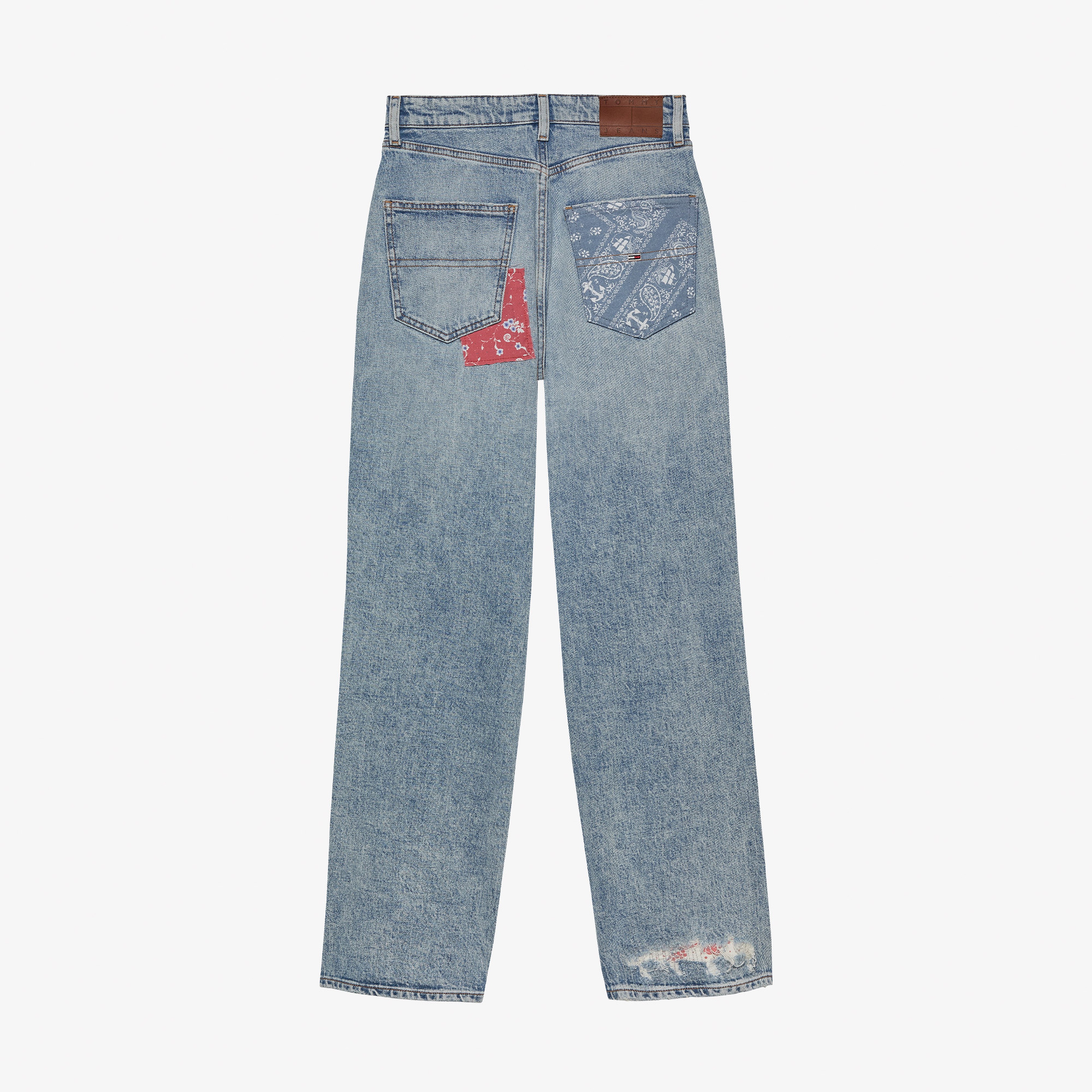 Tommy Hilfiger Patchwork Kadın Mavi Pantolon
