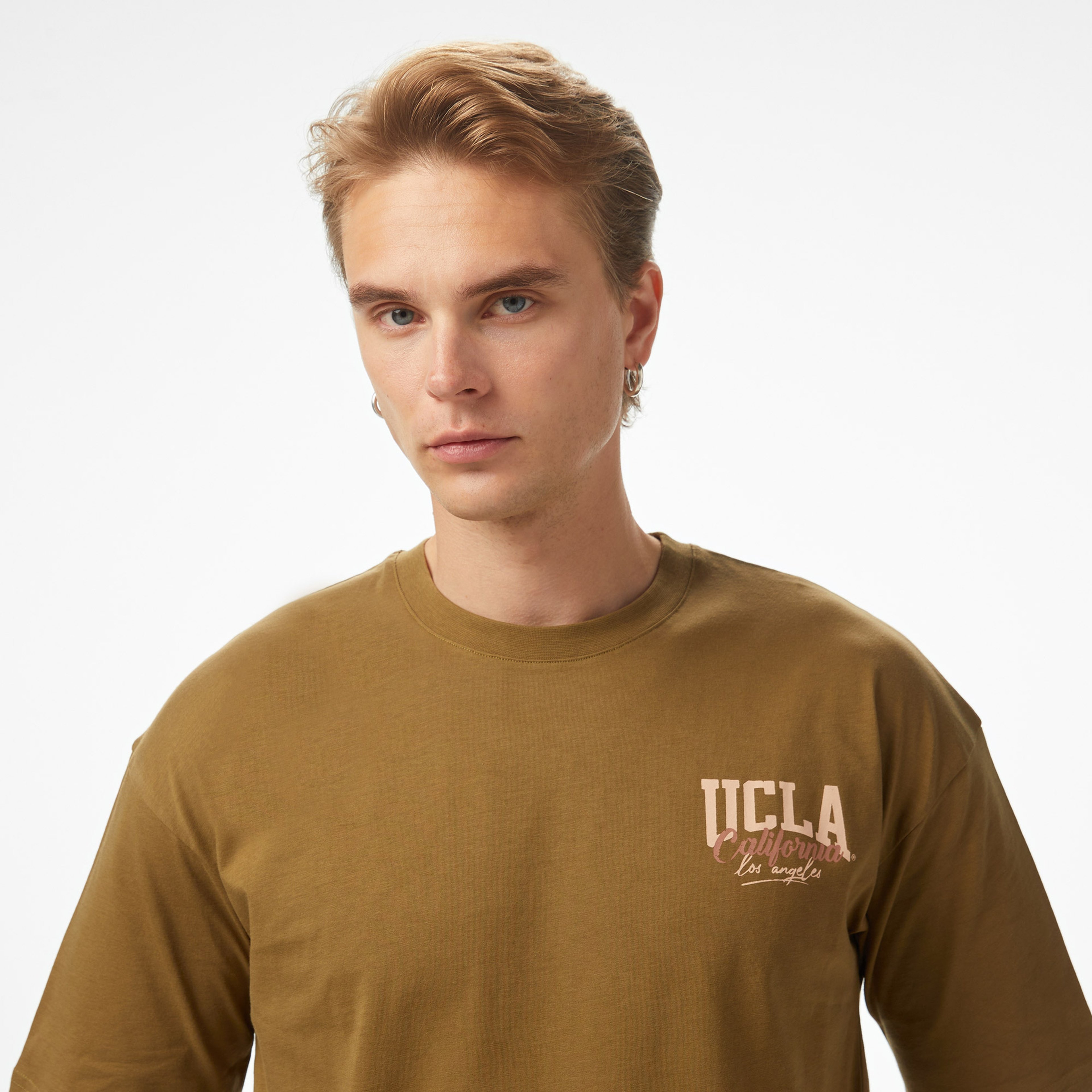 Ucla Aspen Erkek Yeşil Bisiklet Yaka T-Shirt