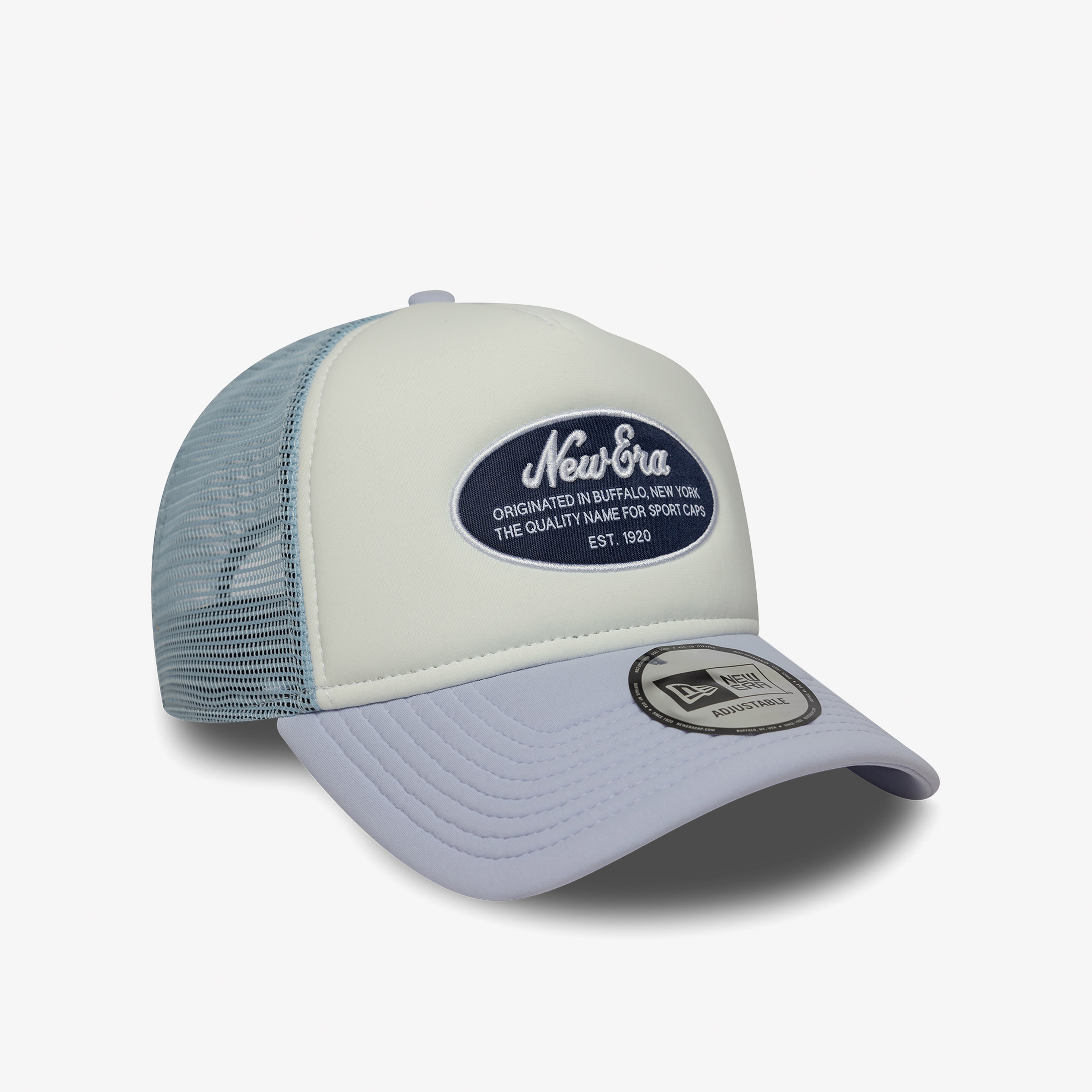 New Era Oval Foam Patch Trucker Kadın Mavi/Beyaz Şapka