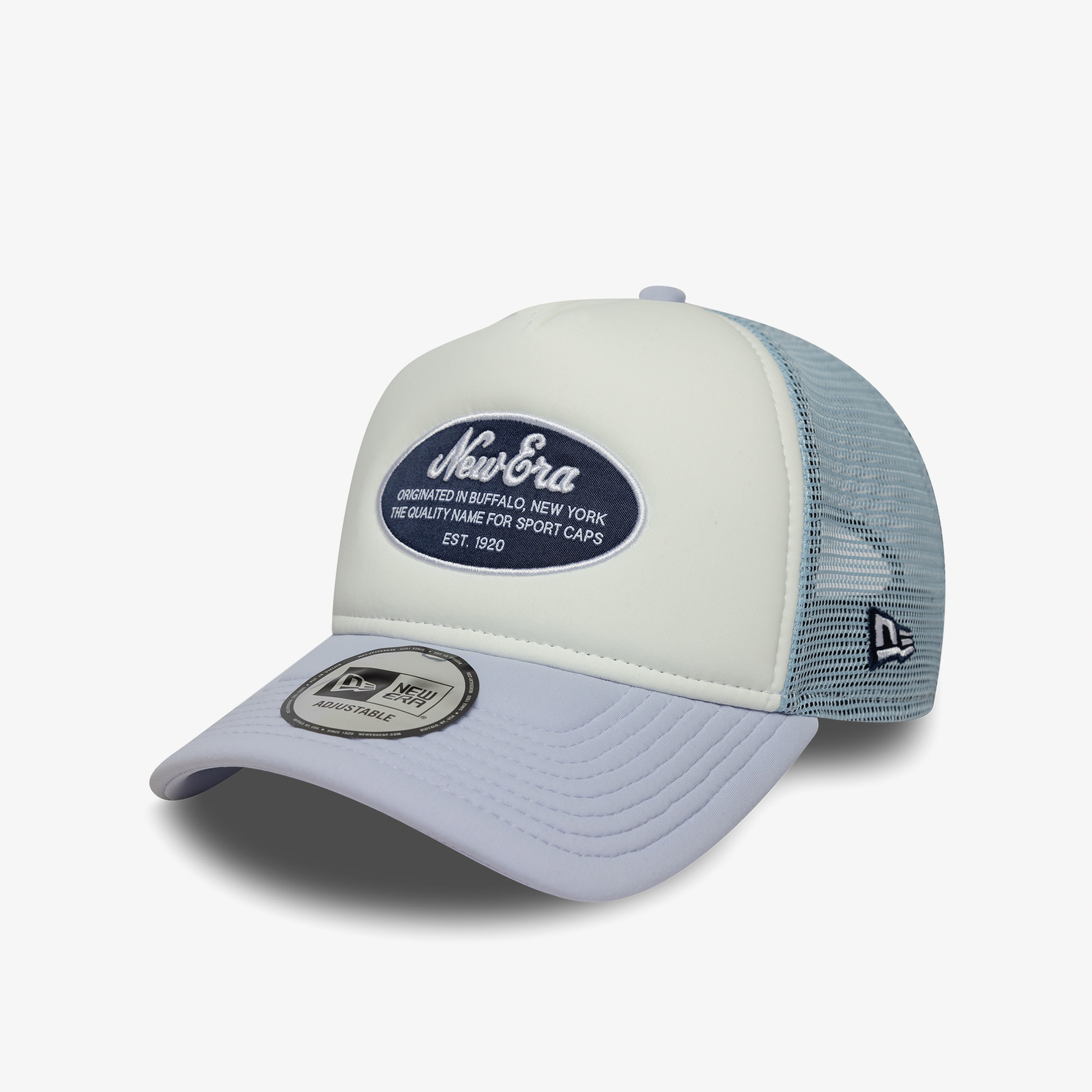 New Era Oval Foam Patch Trucker Kadın Mavi/Beyaz Şapka