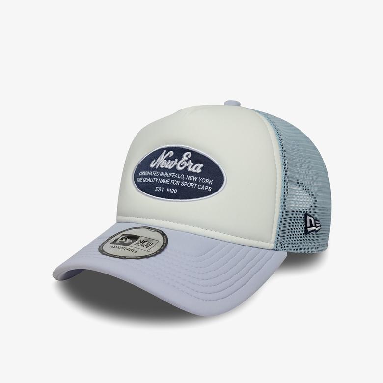 New Era Oval Foam Patch Trucker Kadın Mavi/Beyaz Şapka