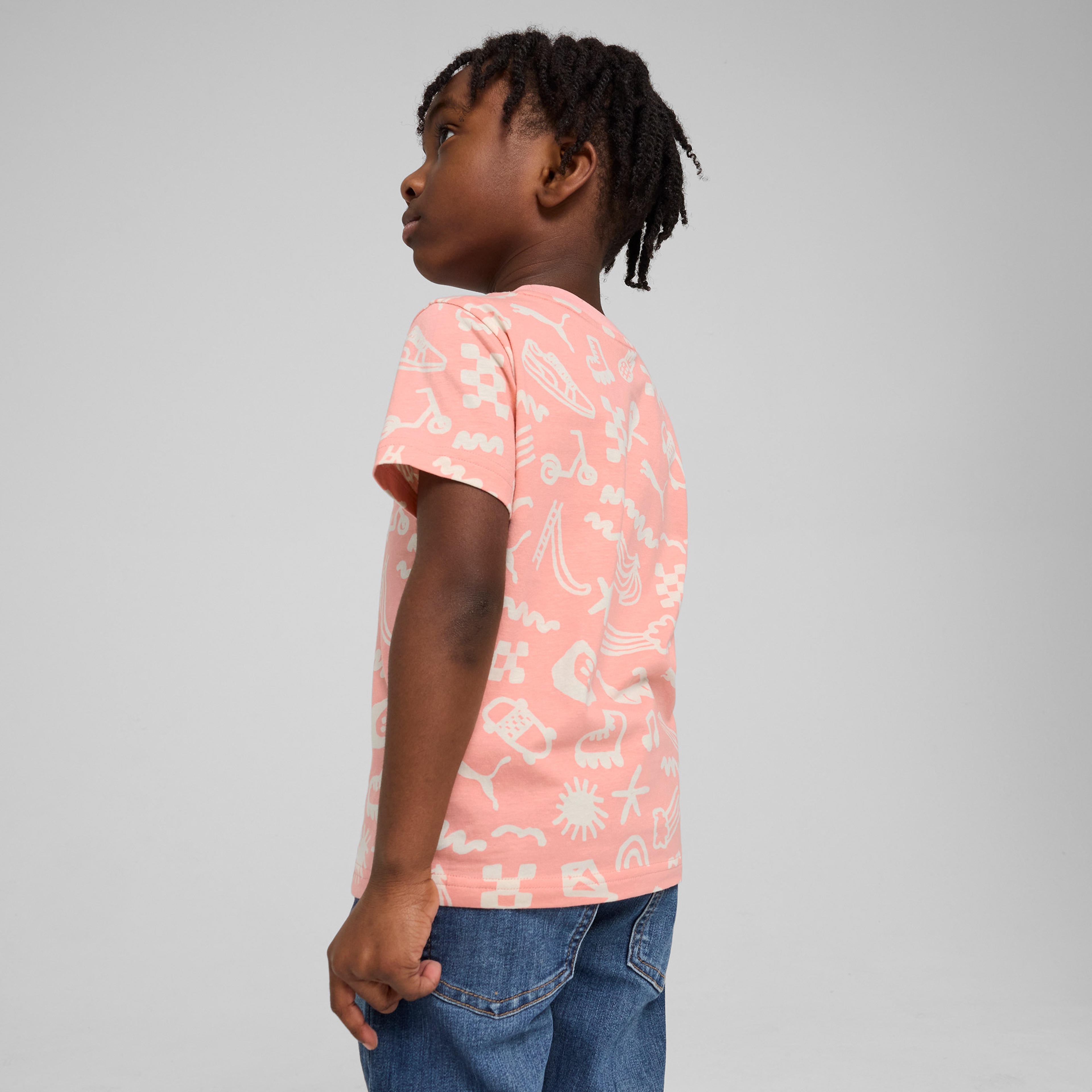 Puma Sandy Adventures Aop Çocuk Pembe T-Shirt