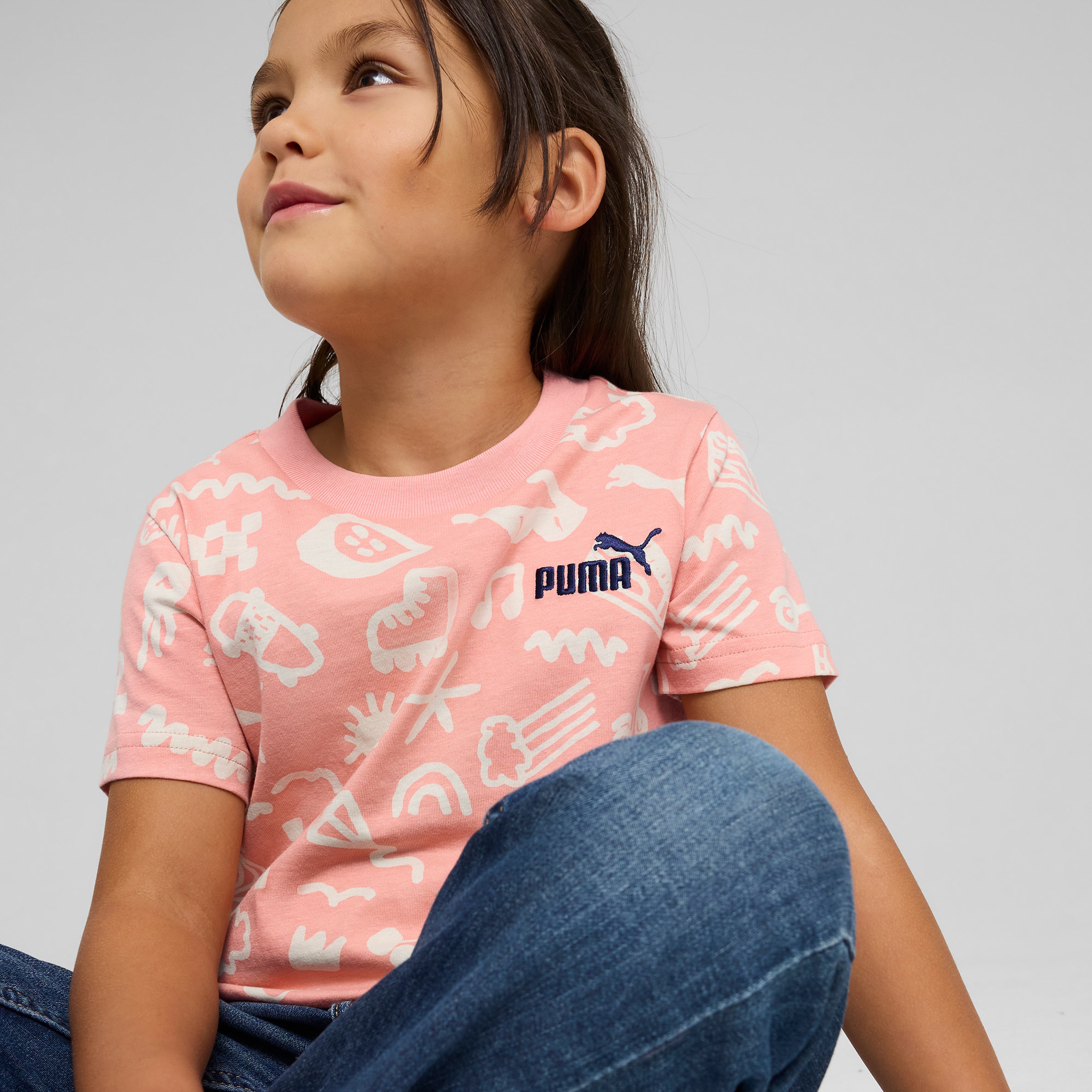 Puma Sandy Adventures Aop Çocuk Pembe T-Shirt
