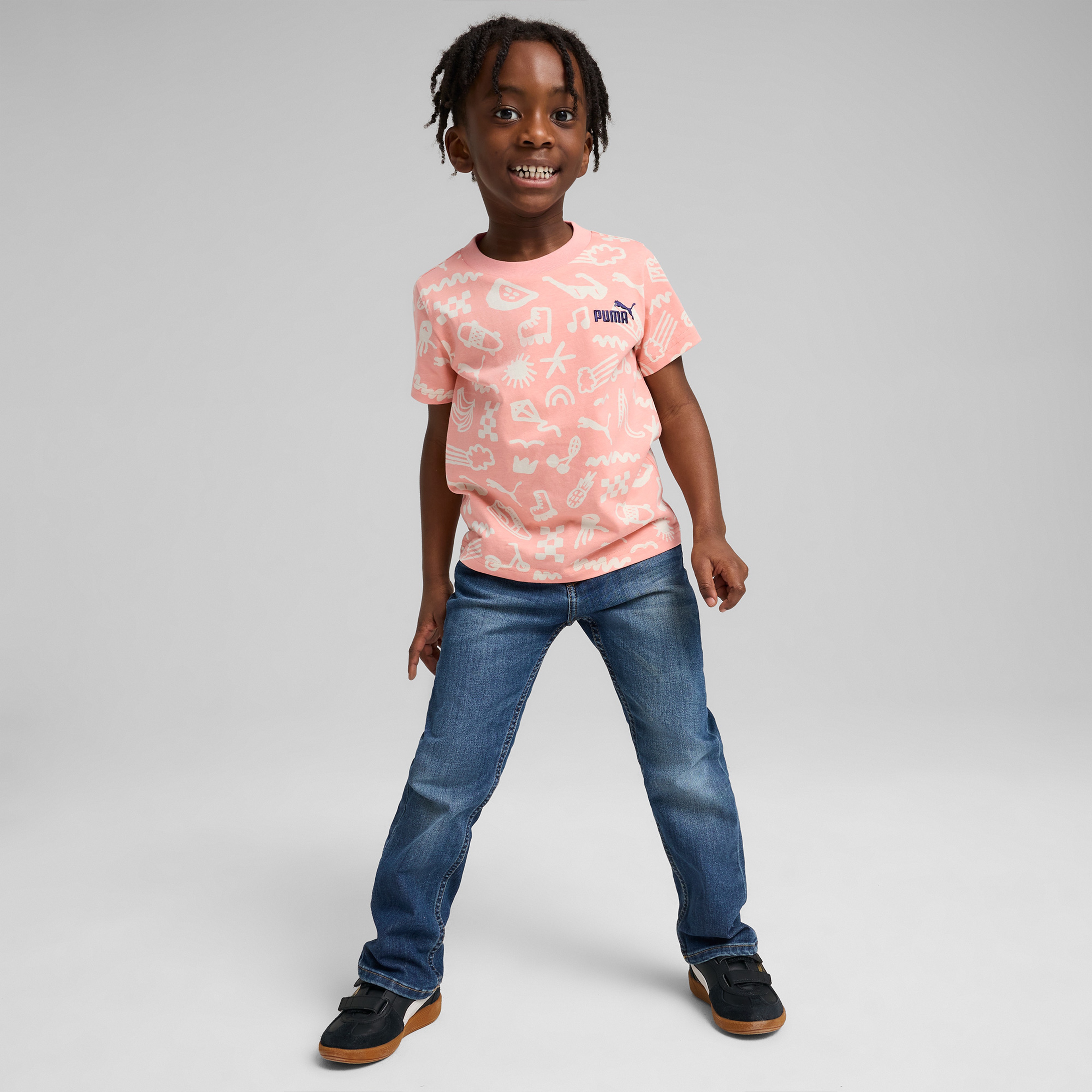 Puma Sandy Adventures Aop Çocuk Pembe T-Shirt