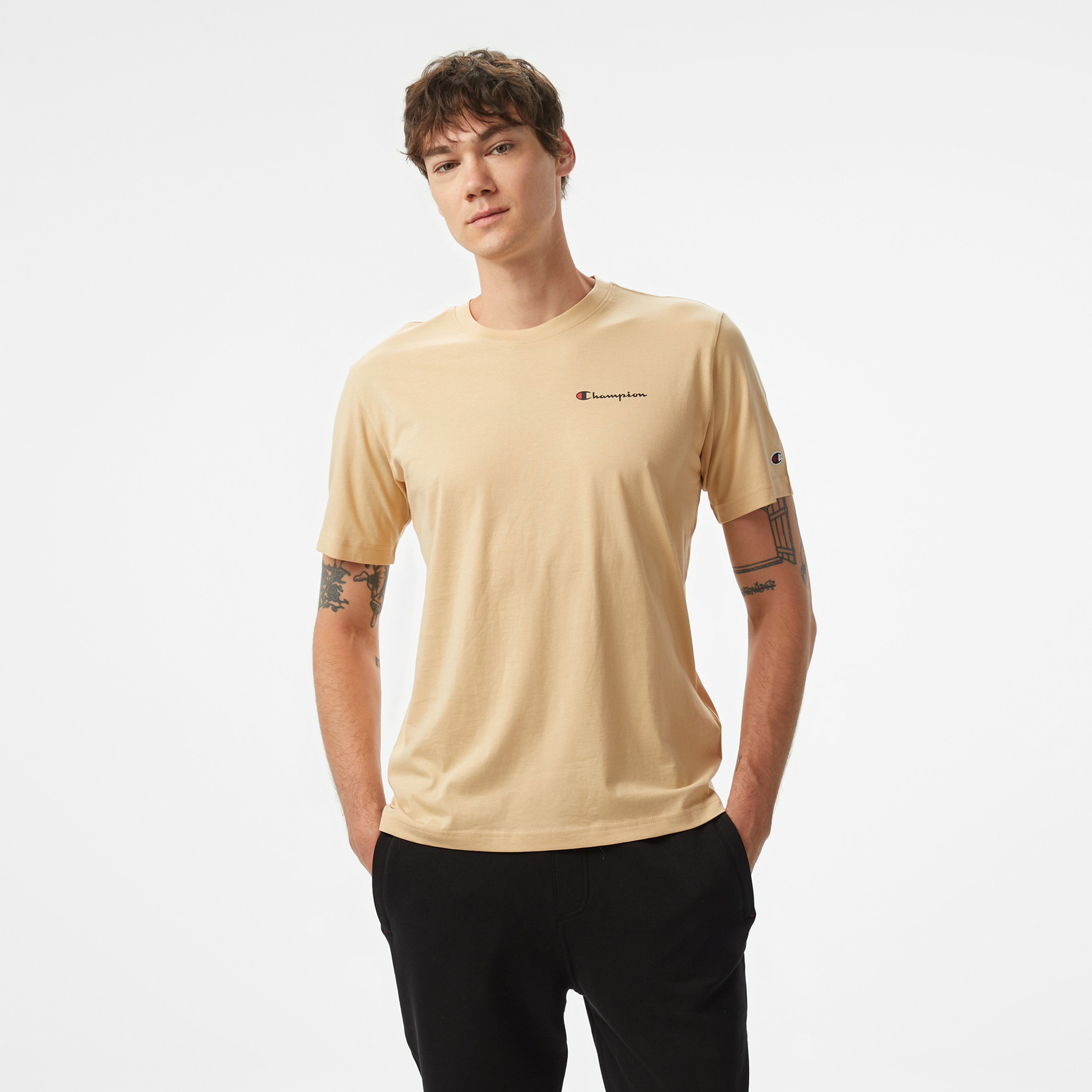 Champion Erkek Kahverengi T-Shirt