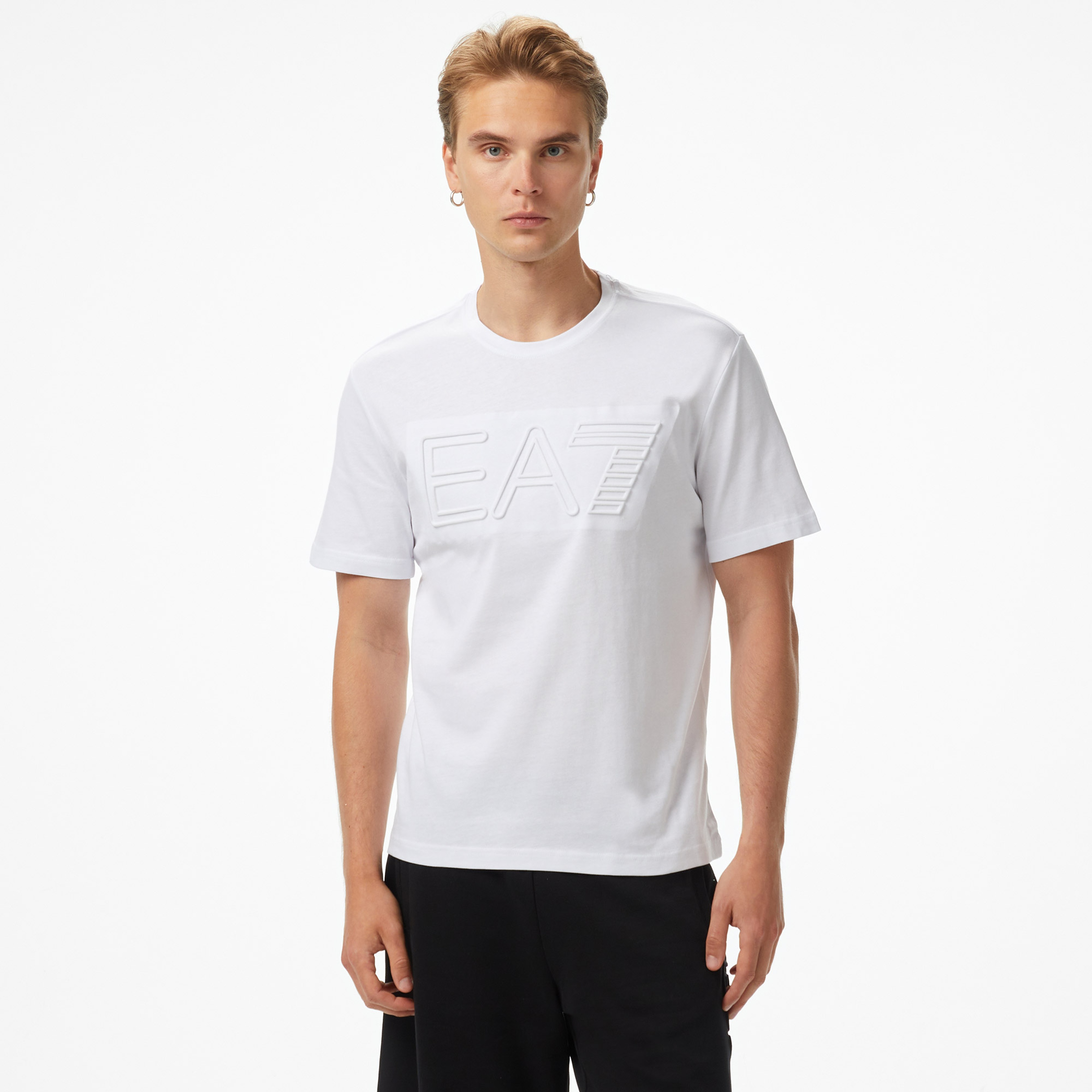 Emporio Armani Big Logo Erkek Beyaz T-Shirt