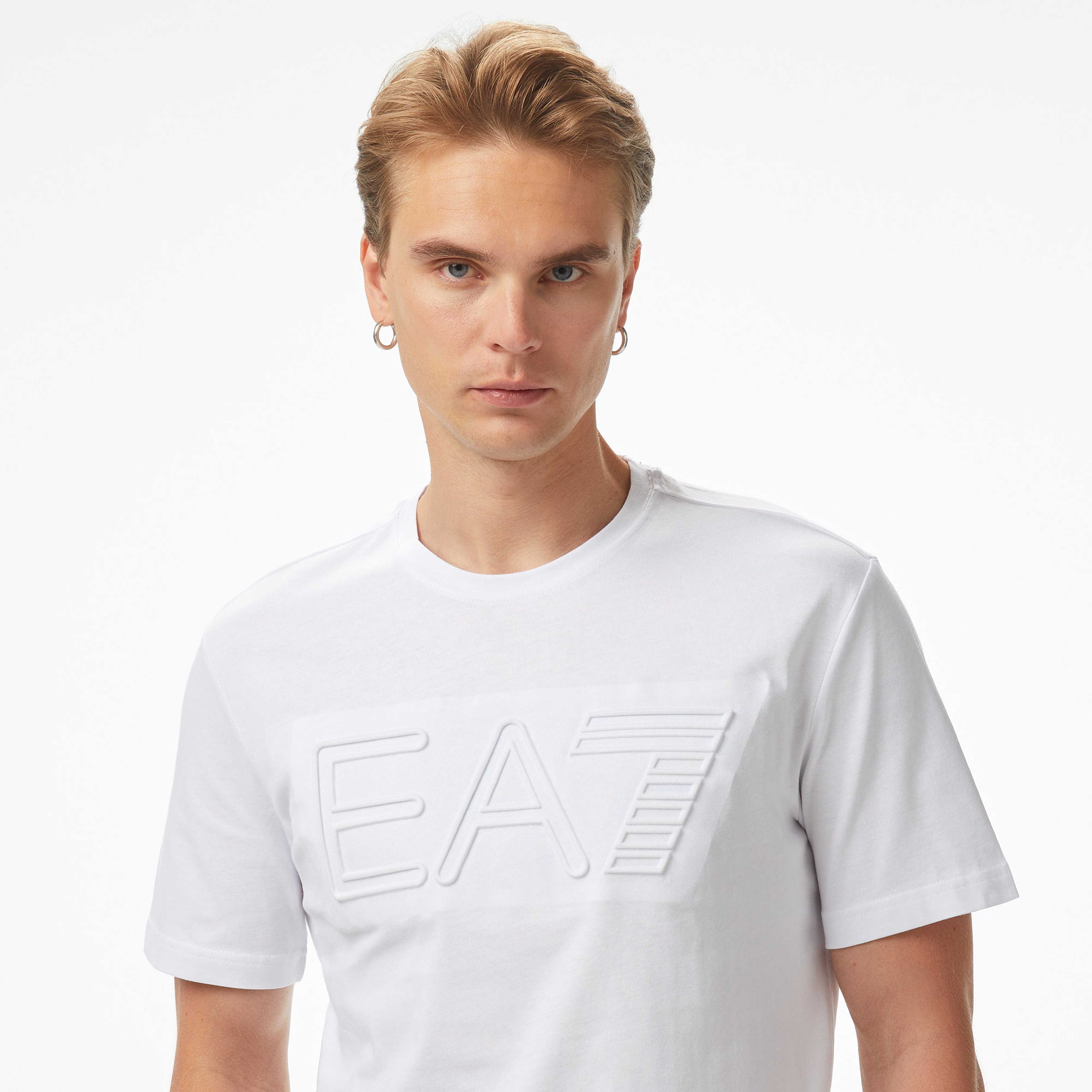 Emporio Armani Big Logo Erkek Beyaz T-Shirt
