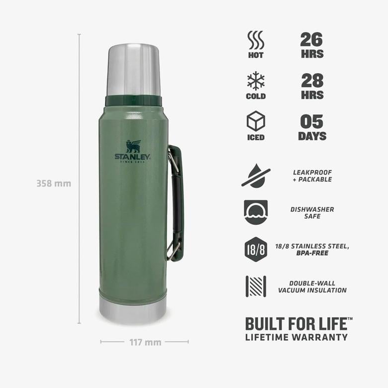 Stanley 1.1L Classic Vakumlu  Yeşil Termos